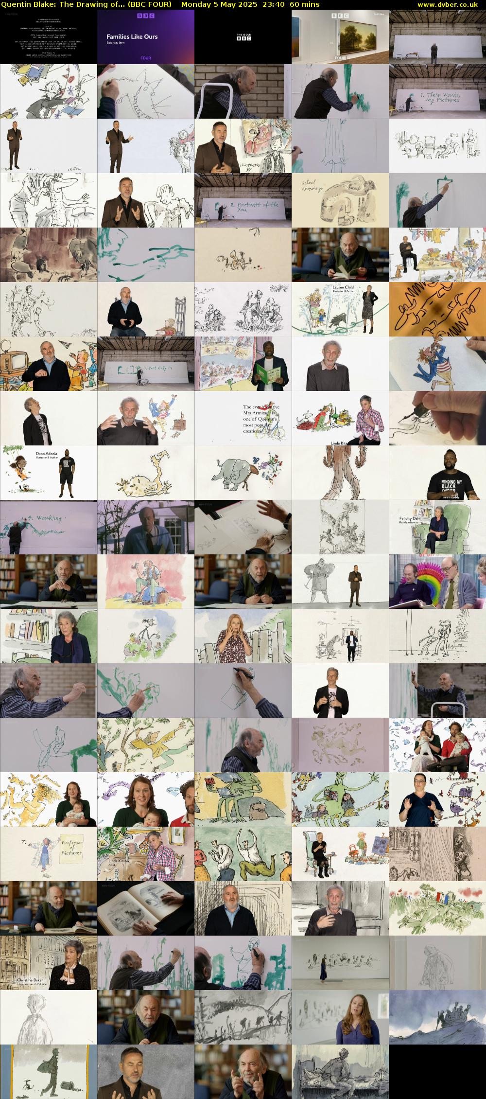 Quentin Blake: The Drawing of... (BBC FOUR) Monday 5 May 2025 23:40 - 00:40