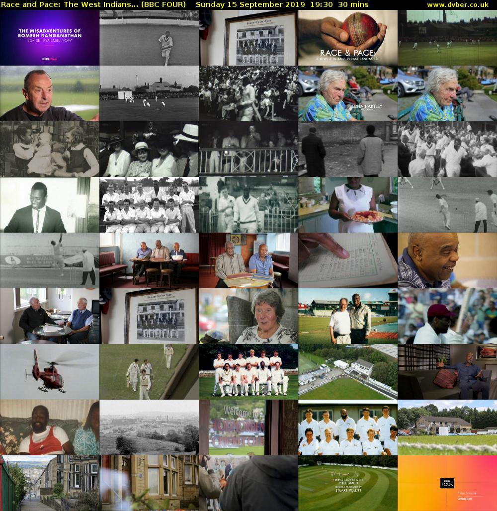 Race and Pace: The West Indians... (BBC FOUR) Sunday 15 September 2019 19:30 - 20:00