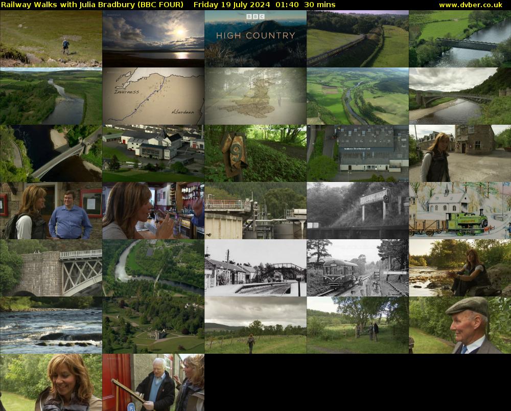 Railway Walks with Julia Bradbury (BBC FOUR) Friday 19 July 2024 01:40 - 02:10