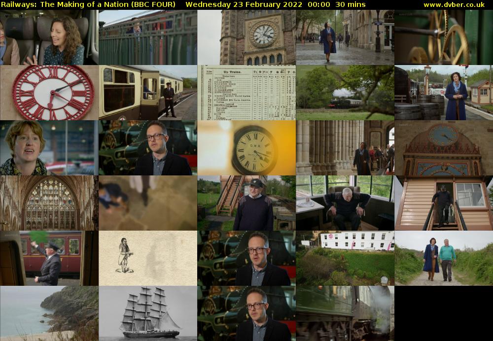 Railways: The Making of a Nation (BBC FOUR) Wednesday 23 February 2022 00:00 - 00:30