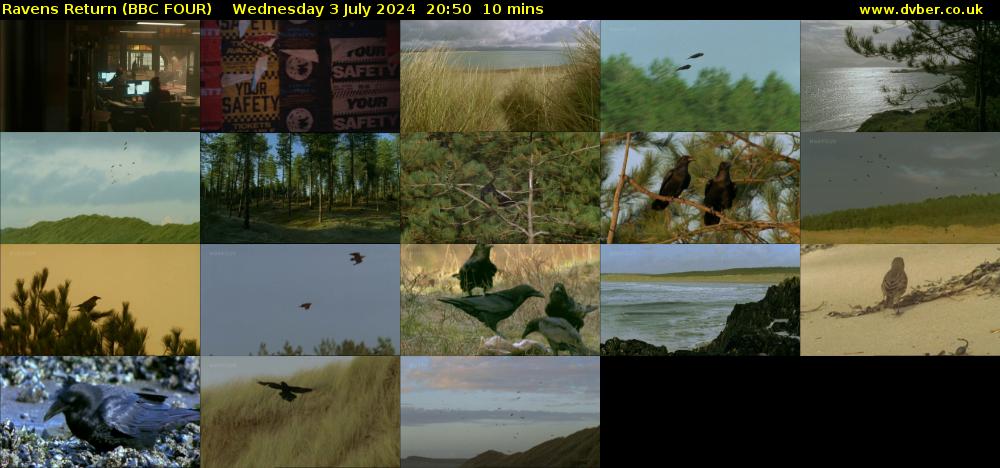 Ravens Return (BBC FOUR) Wednesday 3 July 2024 20:50 - 21:00