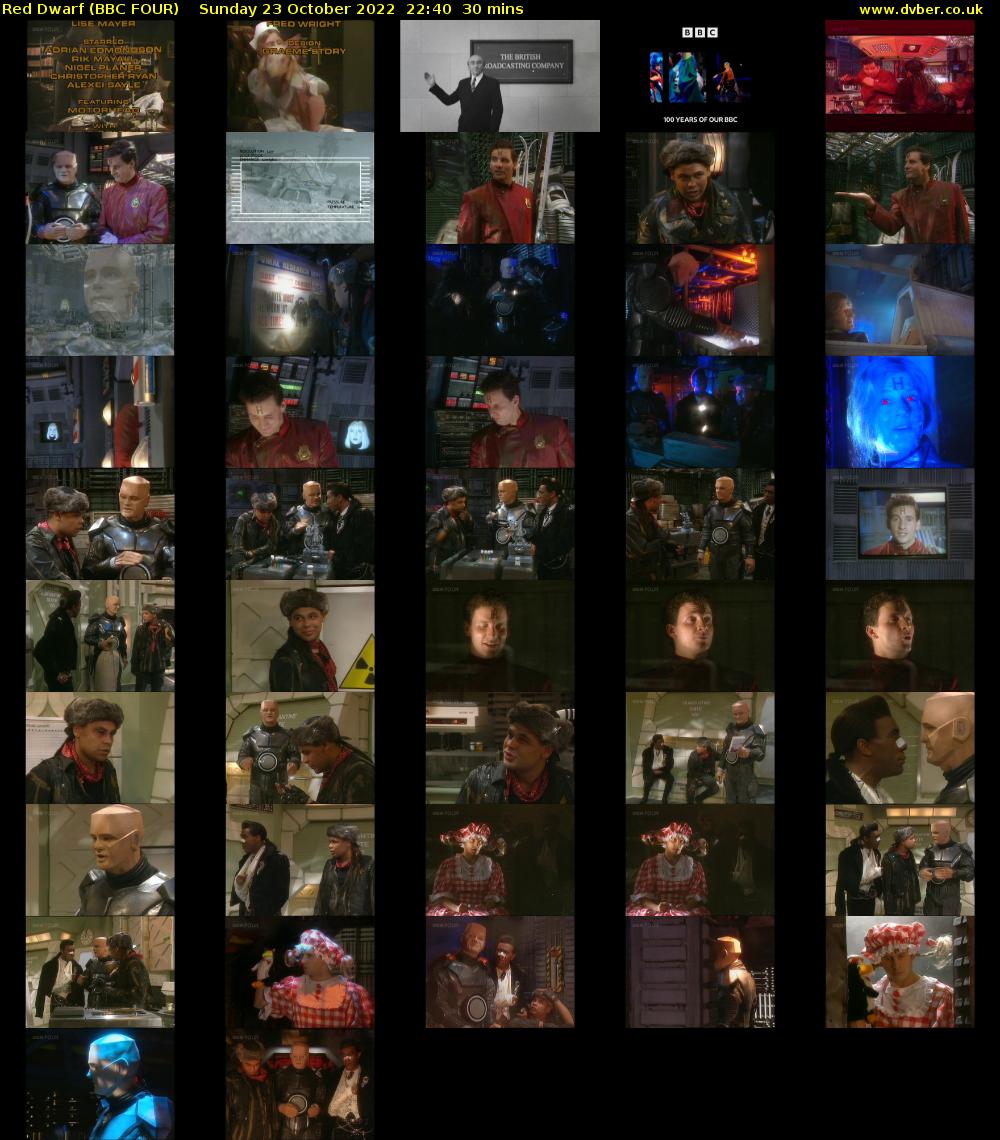Red Dwarf (BBC FOUR) Sunday 23 October 2022 22:40 - 23:10