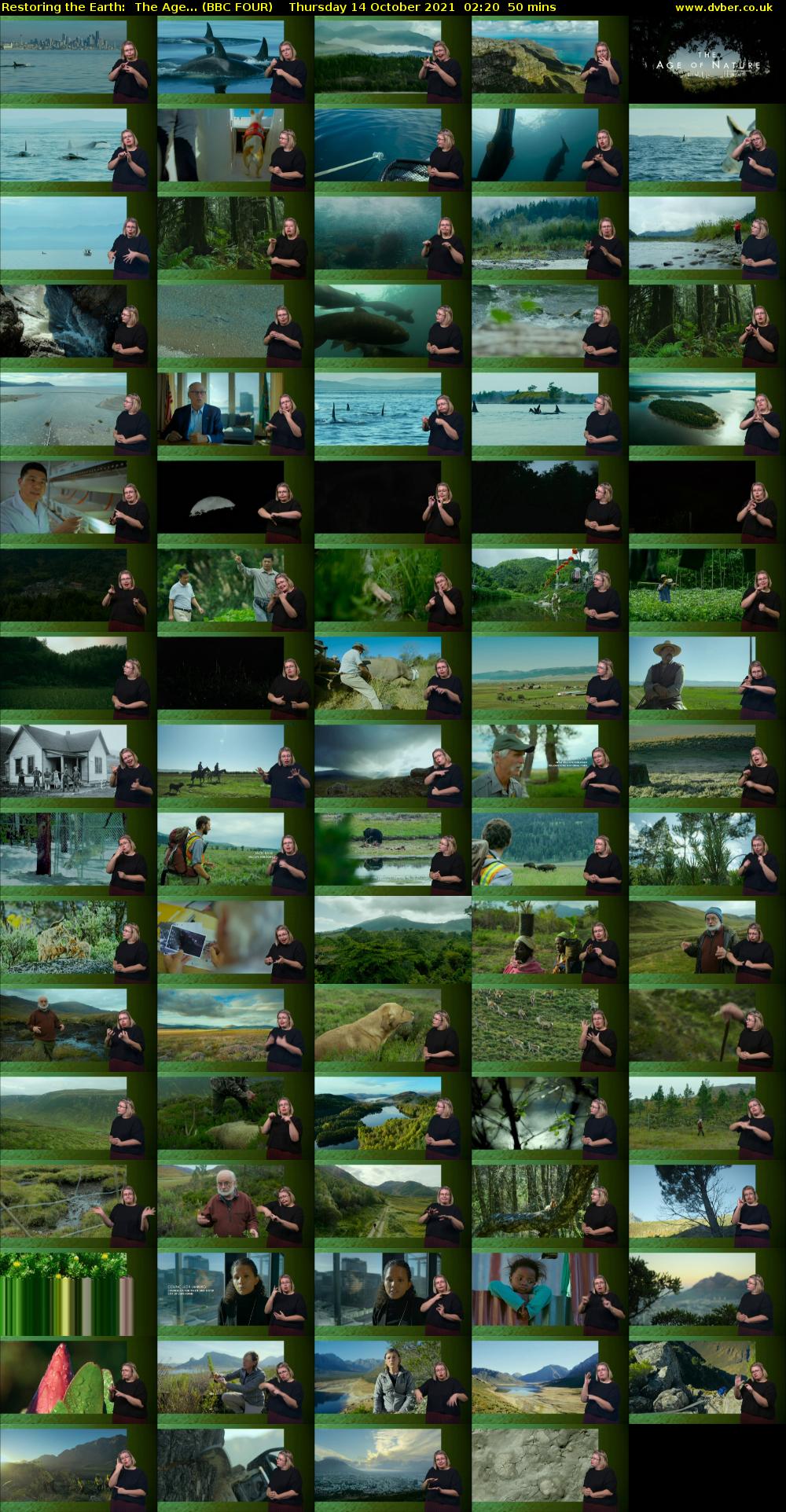 Restoring the Earth:  The Age... (BBC FOUR) Thursday 14 October 2021 02:20 - 03:10