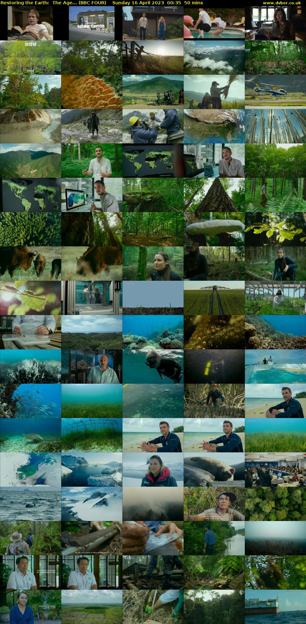 Restoring the Earth:  The Age... (BBC FOUR) Sunday 16 April 2023 00:35 - 01:25