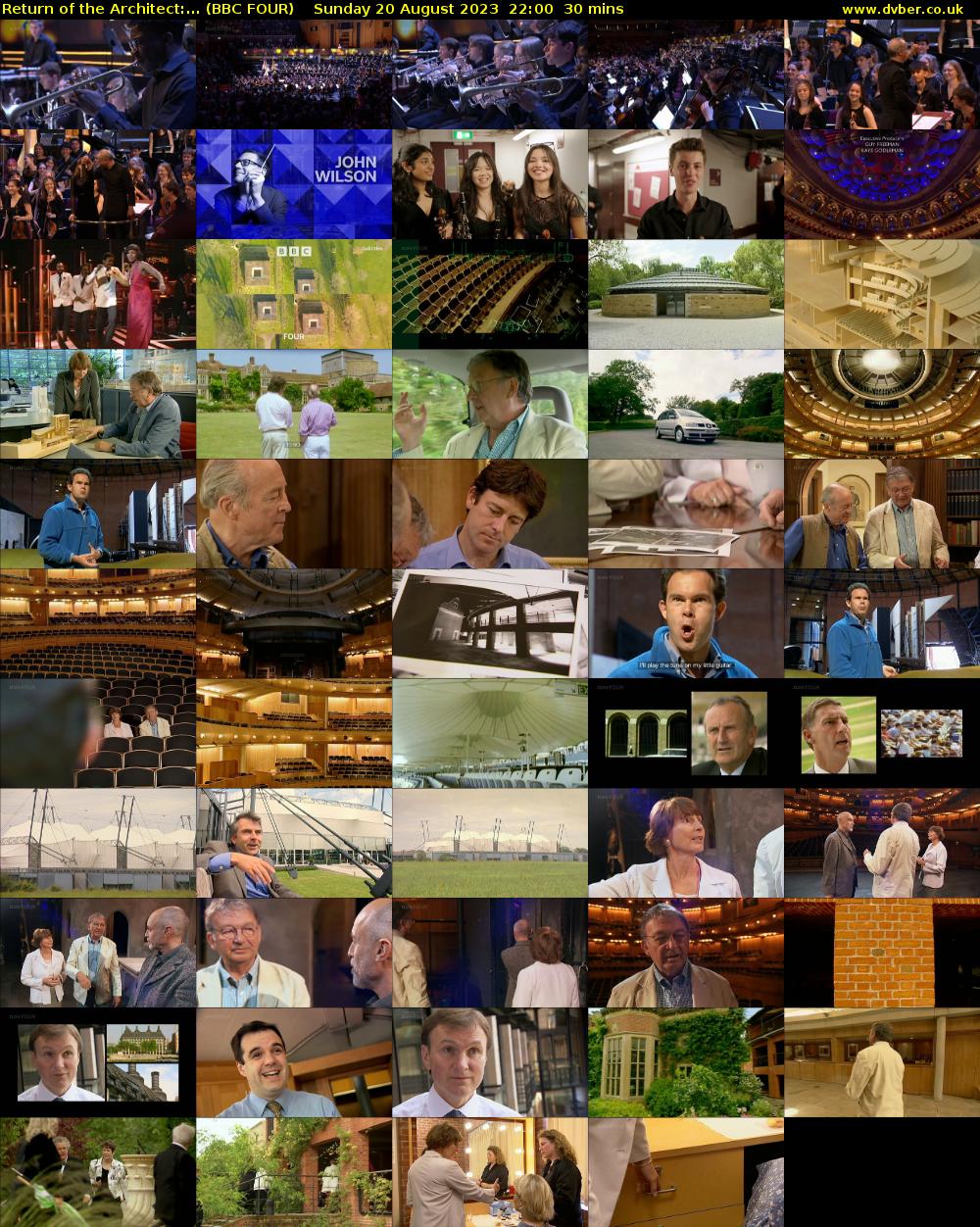 Return of the Architect:... (BBC FOUR) Sunday 20 August 2023 22:00 - 22:30
