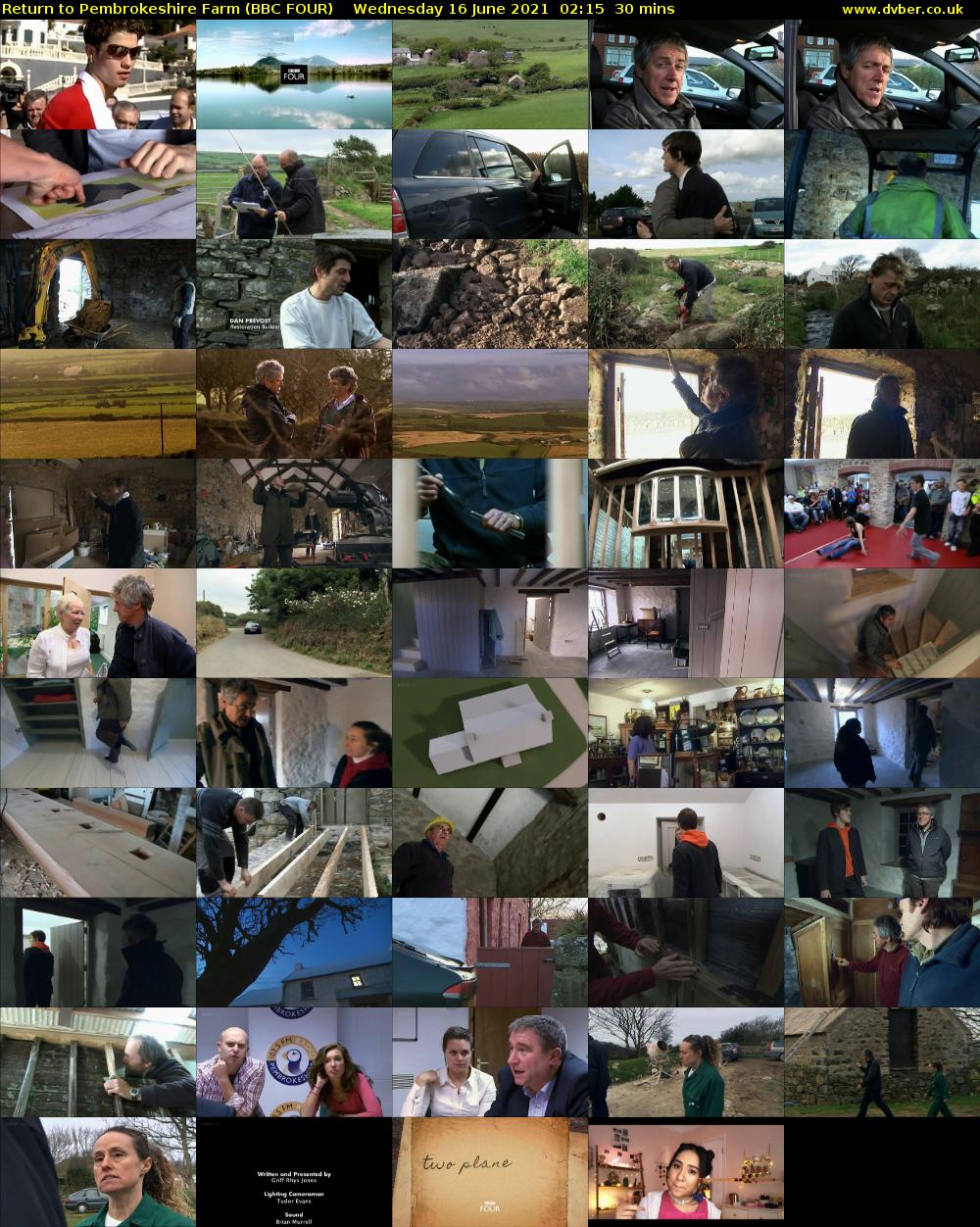 Return to Pembrokeshire Farm (BBC FOUR) Wednesday 16 June 2021 02:15 - 02:45