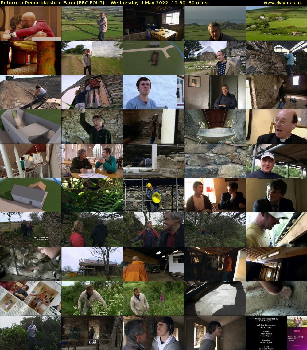 Return to Pembrokeshire Farm (BBC FOUR) Wednesday 4 May 2022 19:30 - 20:00