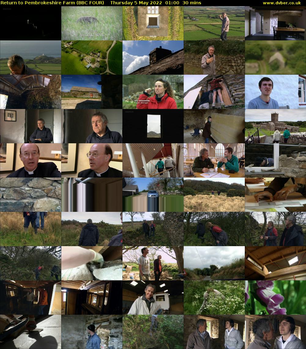 Return to Pembrokeshire Farm (BBC FOUR) Thursday 5 May 2022 01:00 - 01:30
