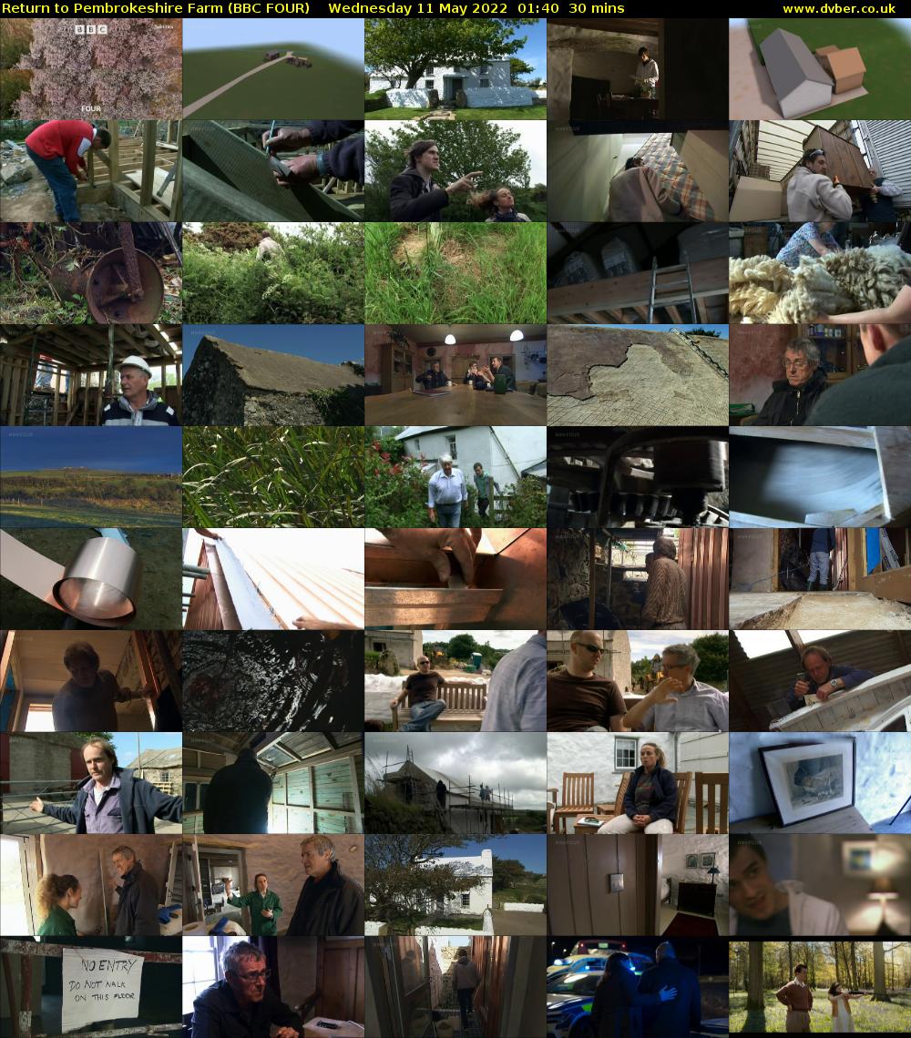 Return to Pembrokeshire Farm (BBC FOUR) Wednesday 11 May 2022 01:40 - 02:10