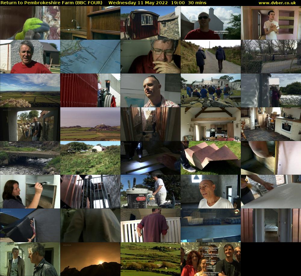 Return to Pembrokeshire Farm (BBC FOUR) Wednesday 11 May 2022 19:00 - 19:30