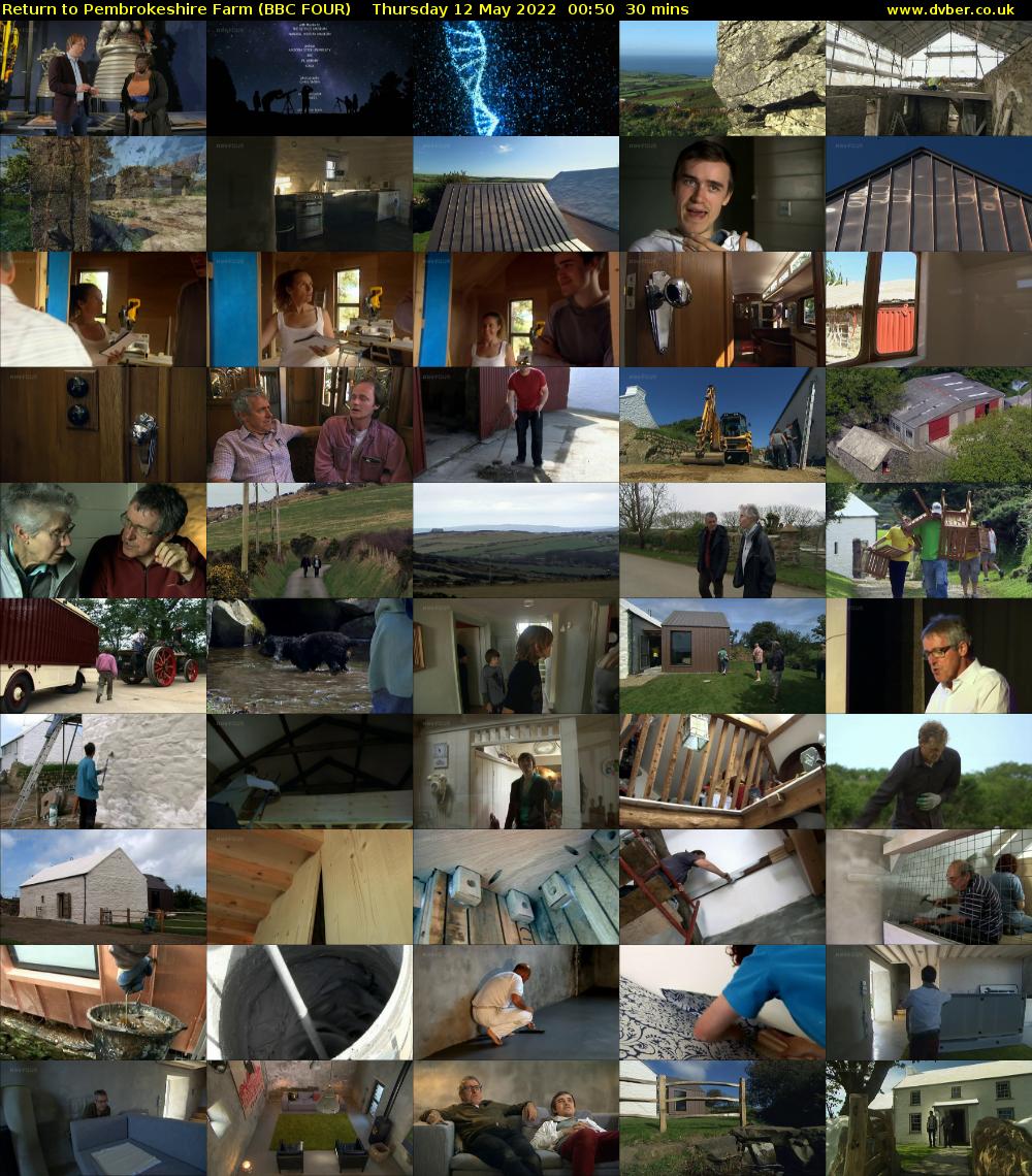 Return to Pembrokeshire Farm (BBC FOUR) Thursday 12 May 2022 00:50 - 01:20
