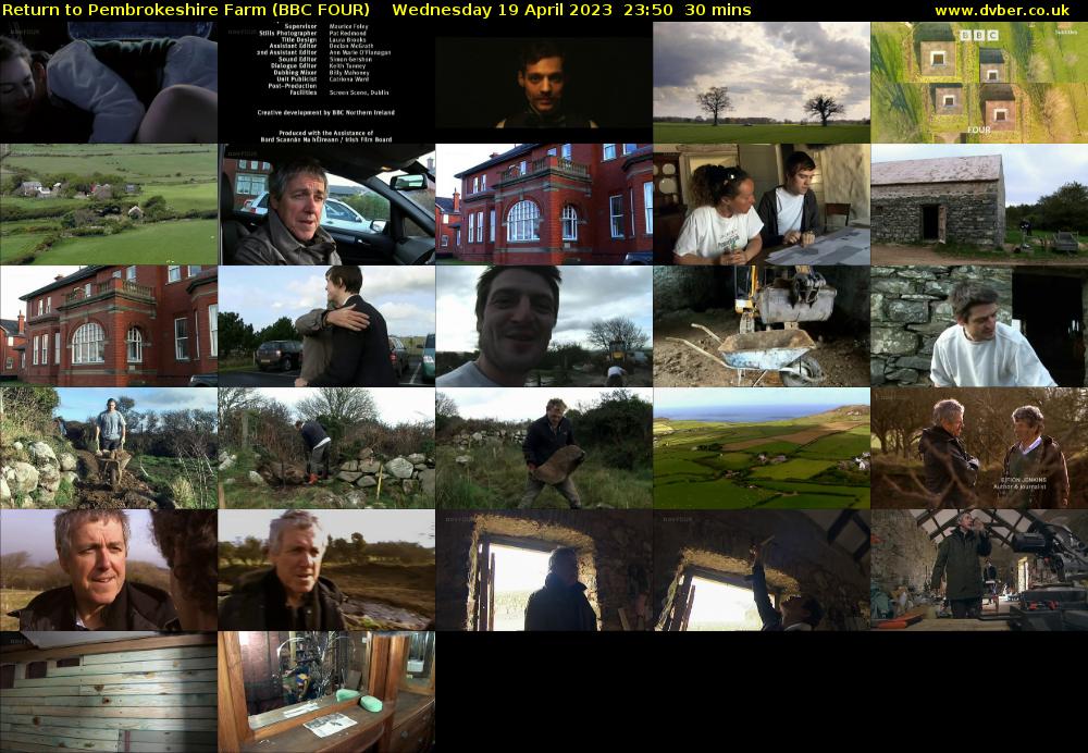 Return to Pembrokeshire Farm (BBC FOUR) Wednesday 19 April 2023 23:50 - 00:20