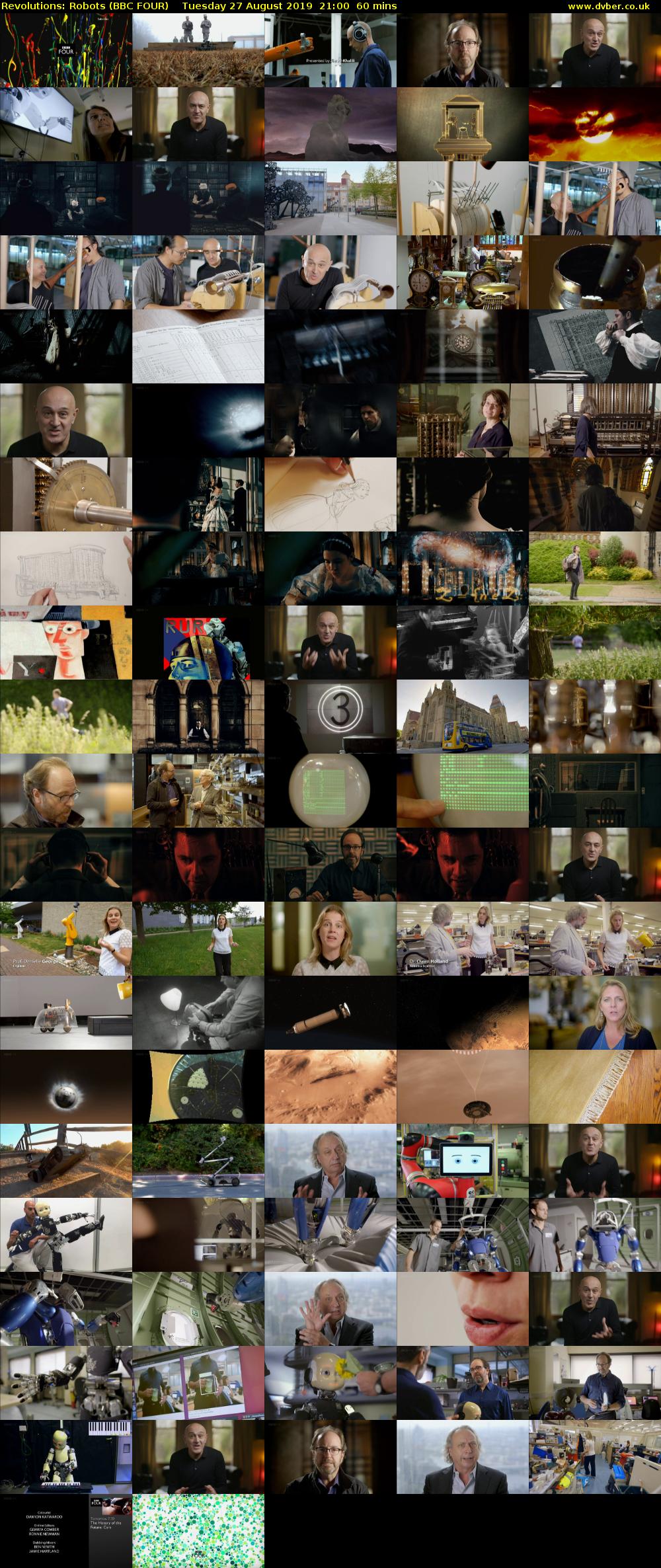 Revolutions: Robots (BBC FOUR) Tuesday 27 August 2019 21:00 - 22:00