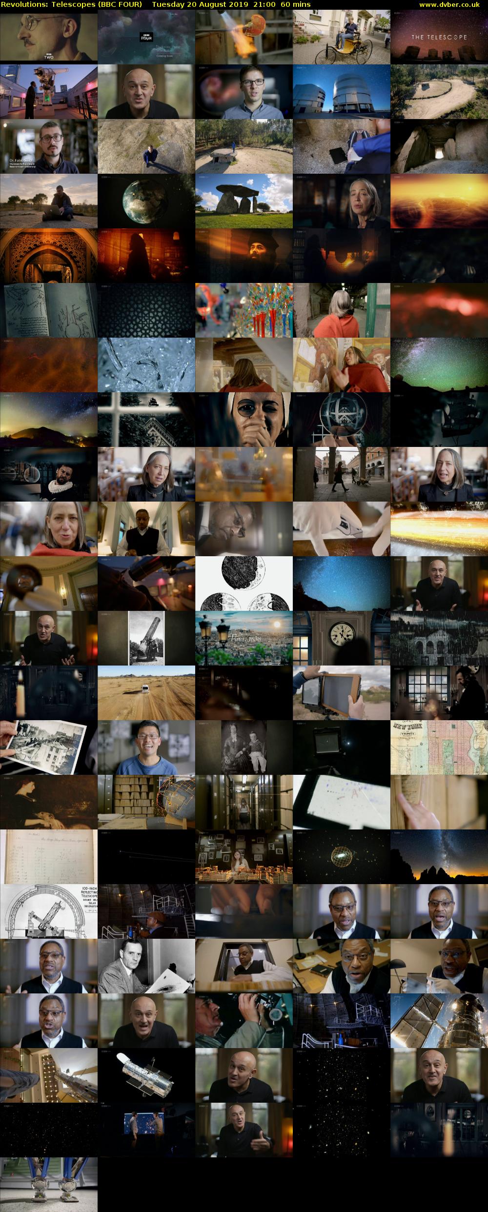 Revolutions: Telescopes (BBC FOUR) Tuesday 20 August 2019 21:00 - 22:00