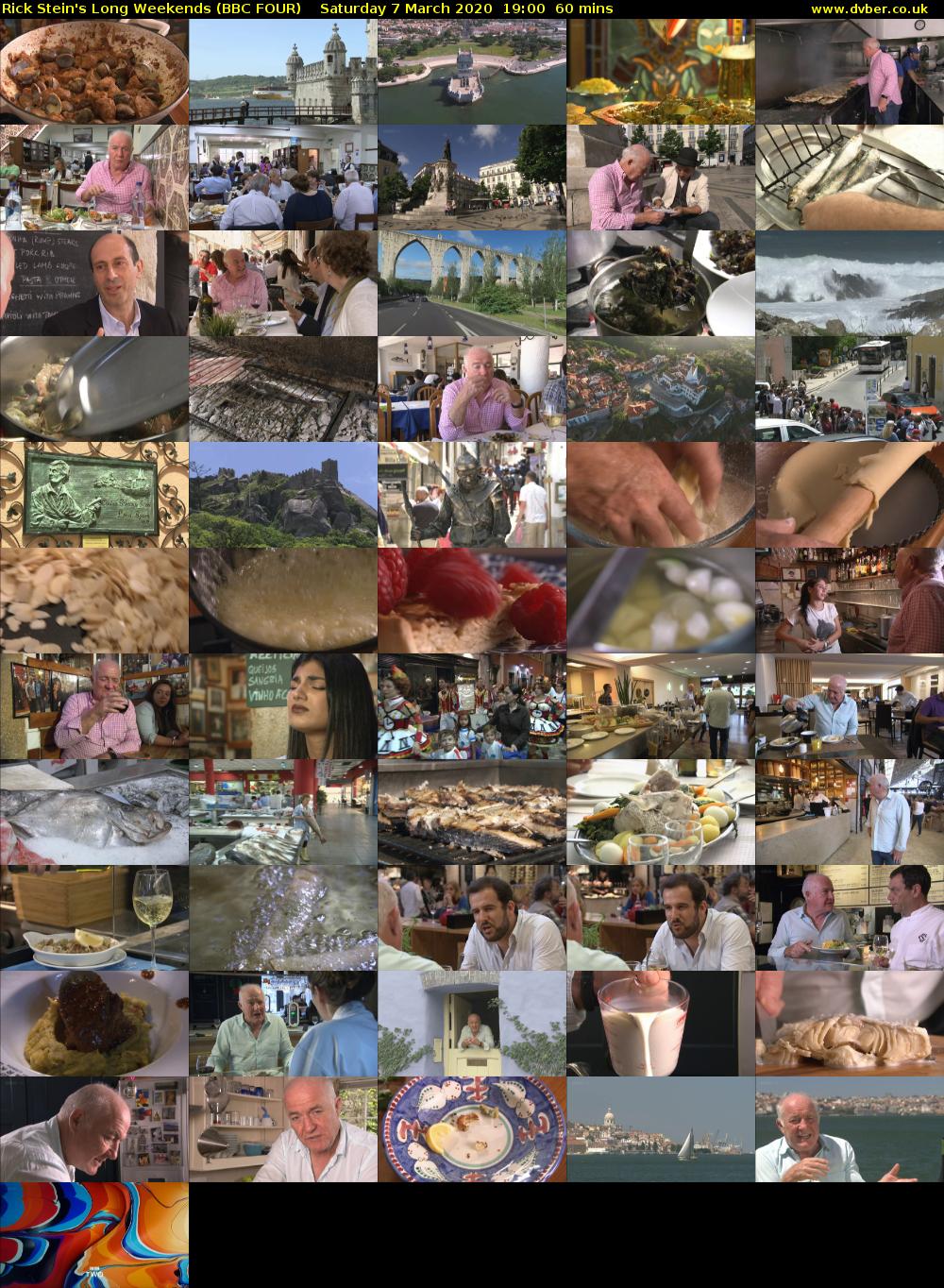 Rick Stein's Long Weekends (BBC FOUR) Saturday 7 March 2020 19:00 - 20:00