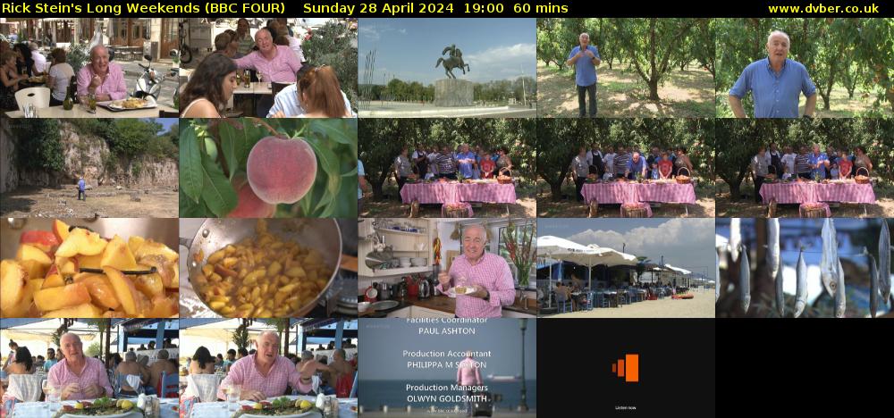 Rick Stein's Long Weekends (BBC FOUR) Sunday 28 April 2024 19:00 - 20:00