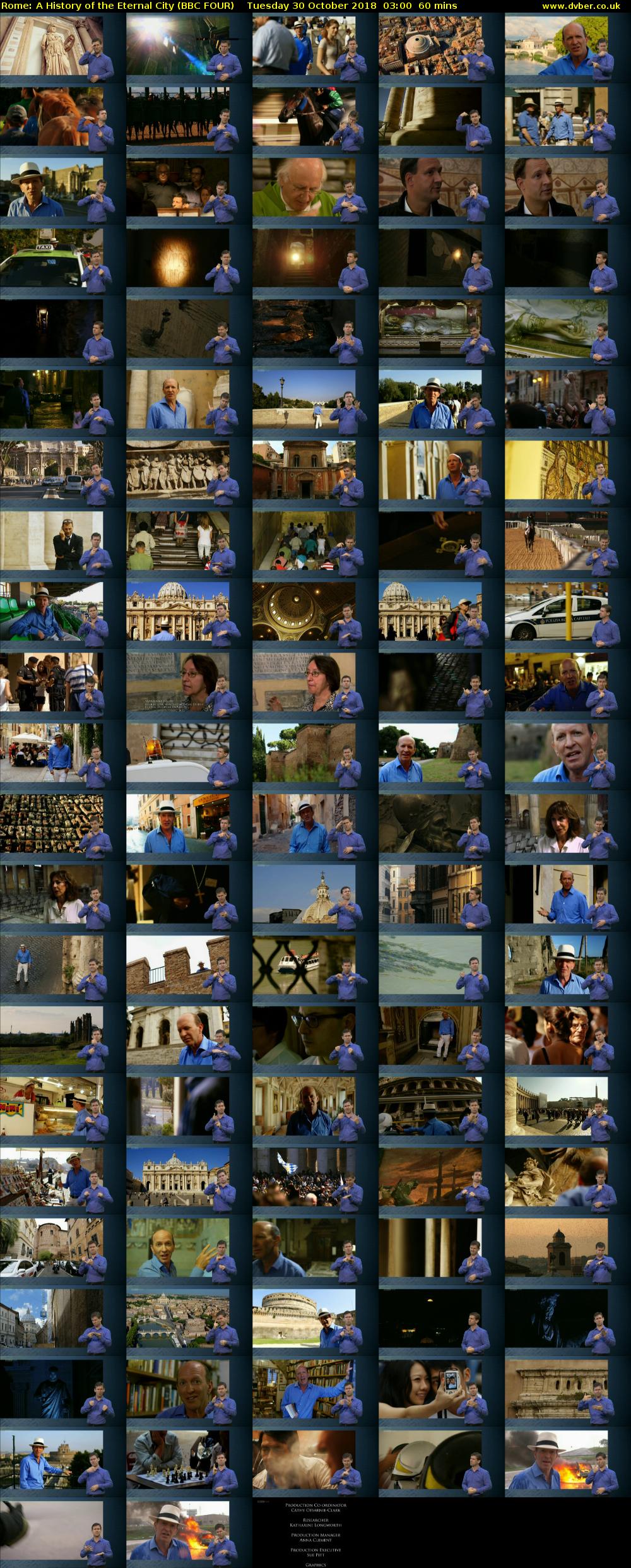 Rome: A History of the Eternal City (BBC FOUR) Tuesday 30 October 2018 03:00 - 04:00