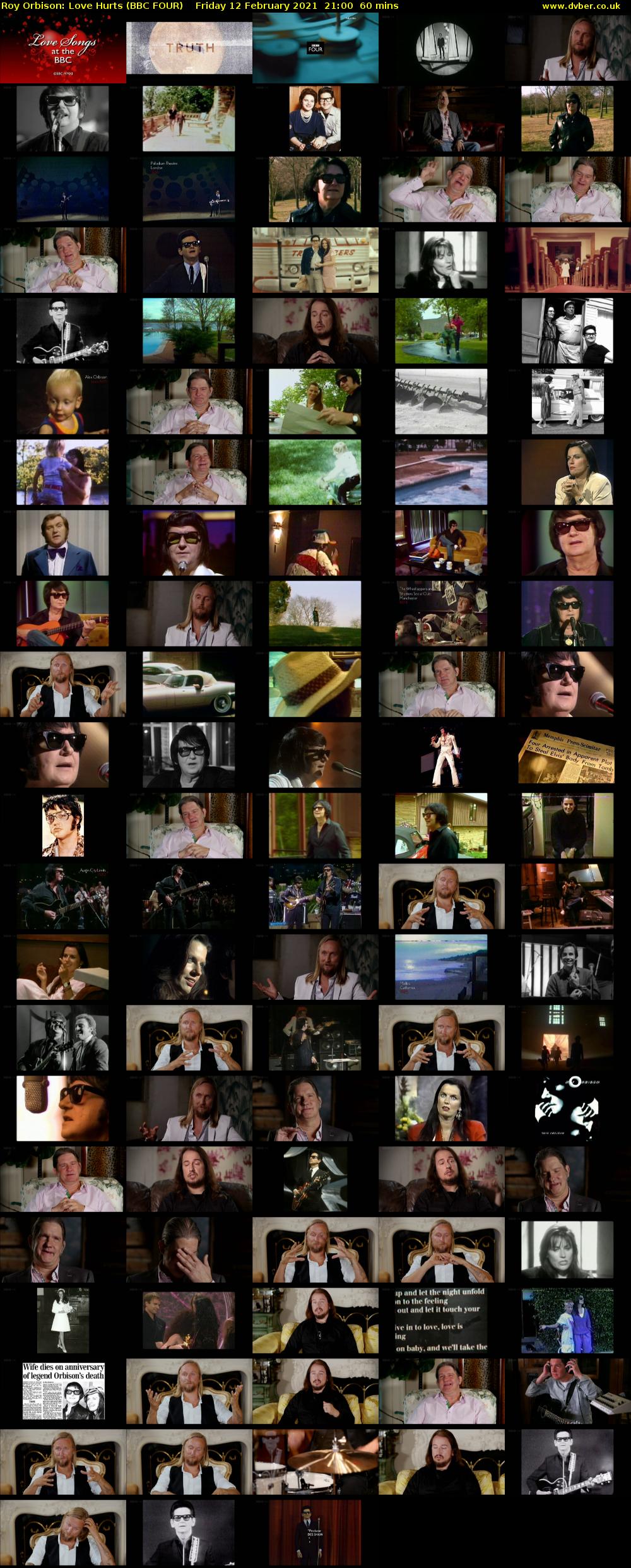 Roy Orbison: Love Hurts (BBC FOUR) Friday 12 February 2021 21:00 - 22:00