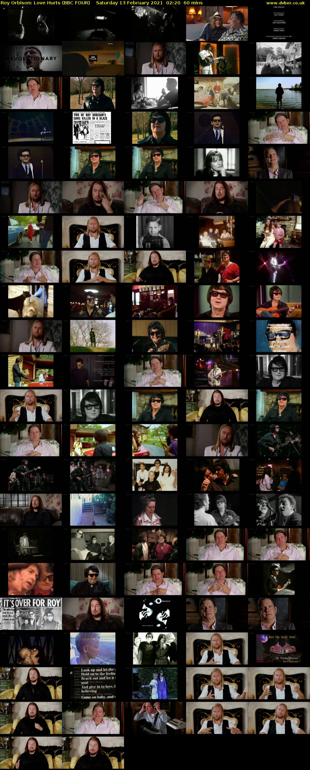 Roy Orbison: Love Hurts (BBC FOUR) Saturday 13 February 2021 02:20 - 03:20