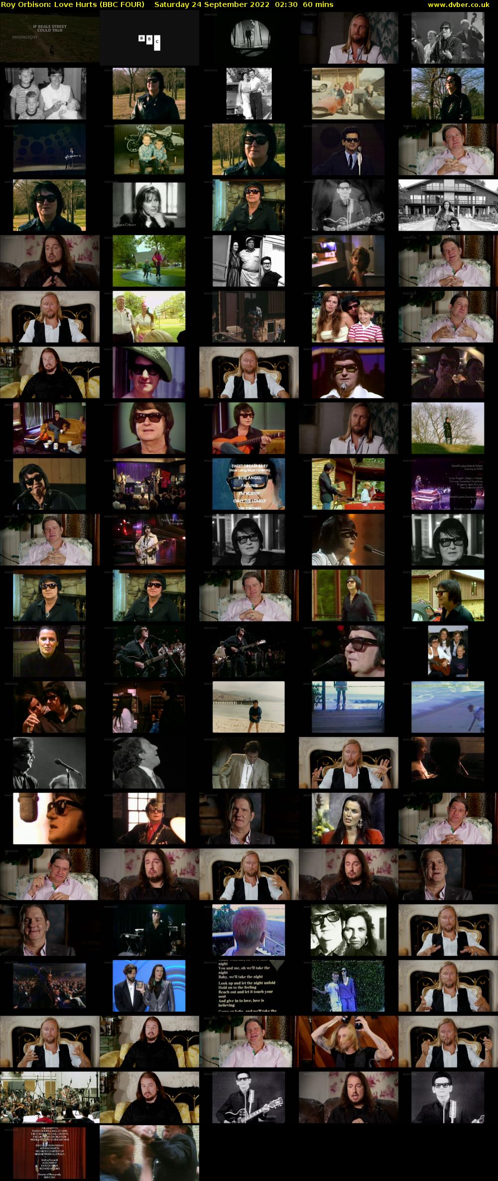 Roy Orbison: Love Hurts (BBC FOUR) Saturday 24 September 2022 02:30 - 03:30