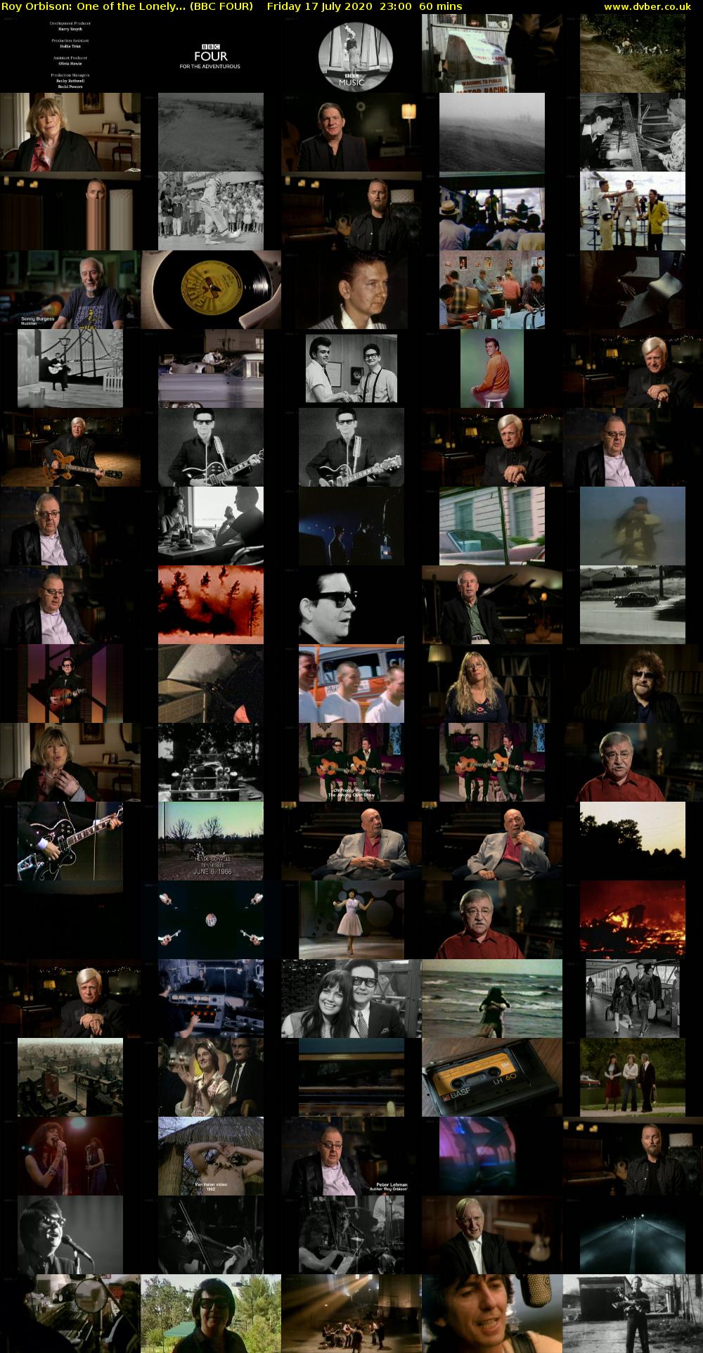 Roy Orbison: One of the Lonely... (BBC FOUR) Friday 17 July 2020 23:00 - 00:00