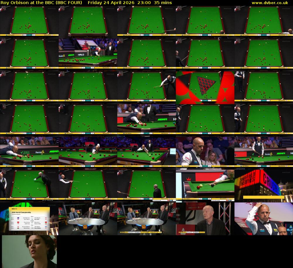 Roy Orbison at the BBC (BBC FOUR) Friday 24 April 2026 23:00 - 23:35