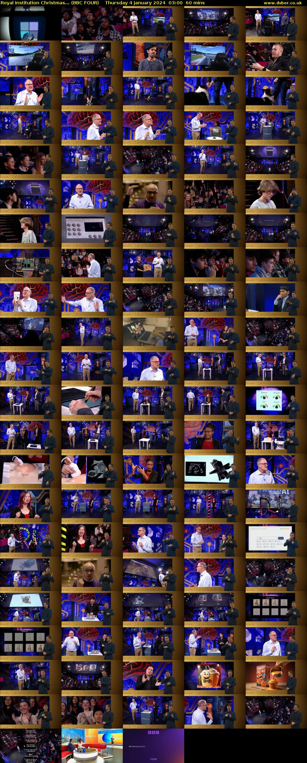 Royal Institution Christmas... (BBC FOUR) Thursday 4 January 2024 03:00 - 04:00