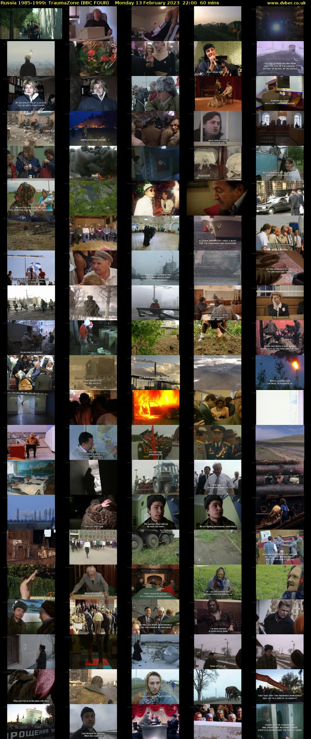 Russia 1985-1999: TraumaZone (BBC FOUR) Monday 13 February 2023 22:00 - 23:00
