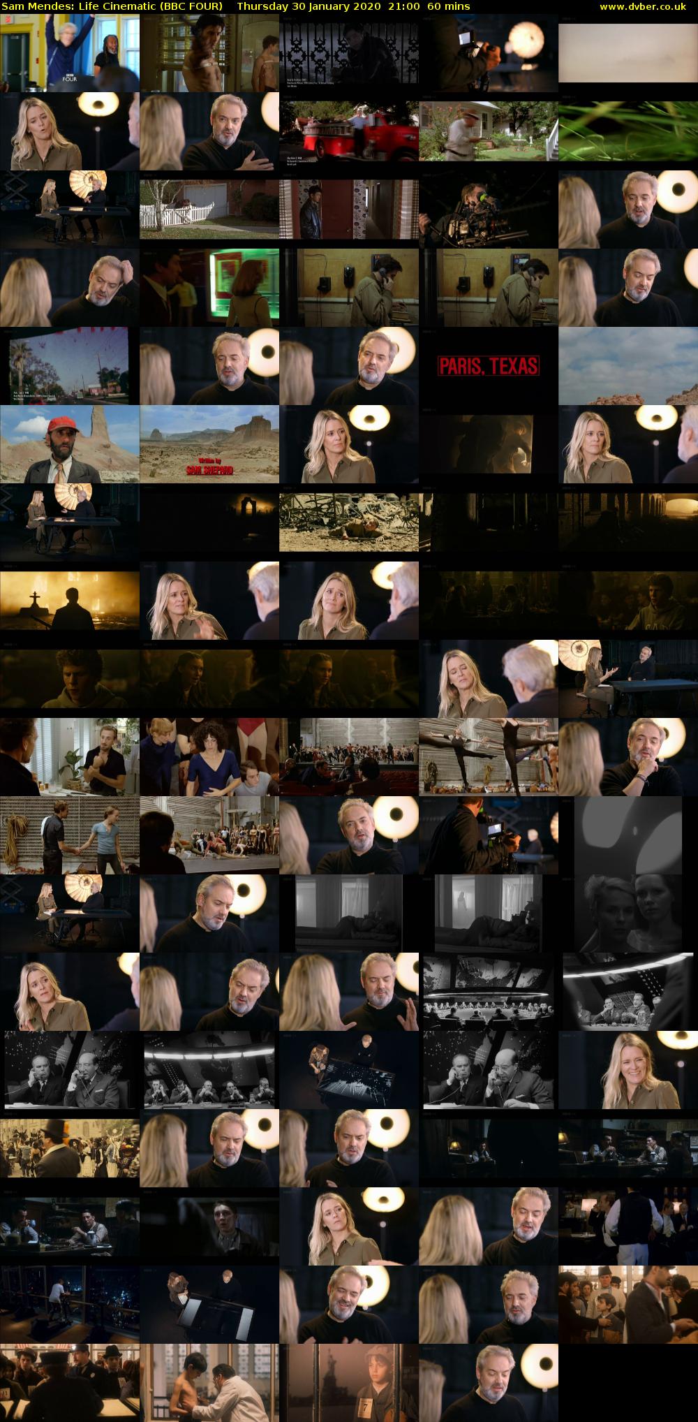 Sam Mendes: Life Cinematic (BBC FOUR) Thursday 30 January 2020 21:00 - 22:00