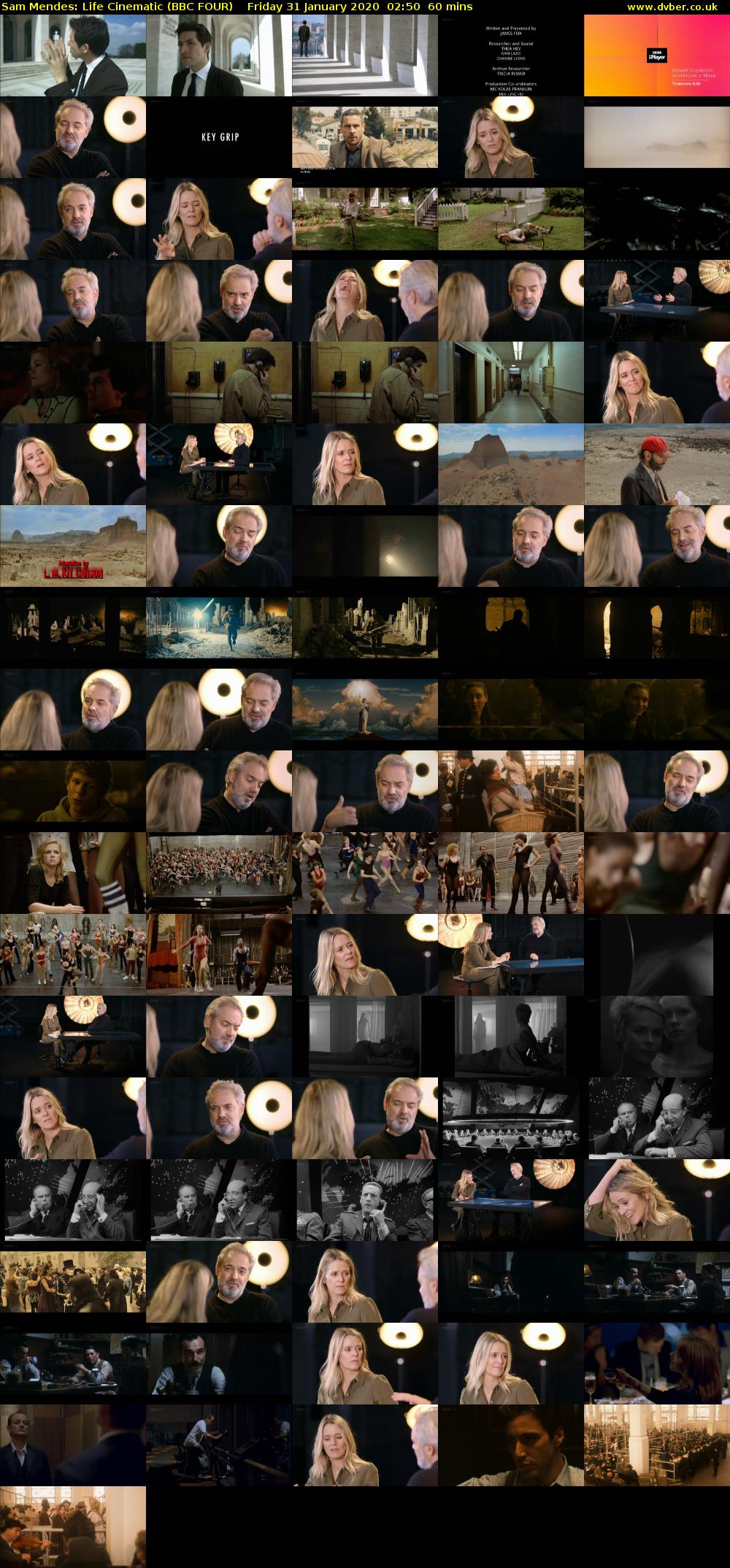 Sam Mendes: Life Cinematic (BBC FOUR) Friday 31 January 2020 02:50 - 03:50