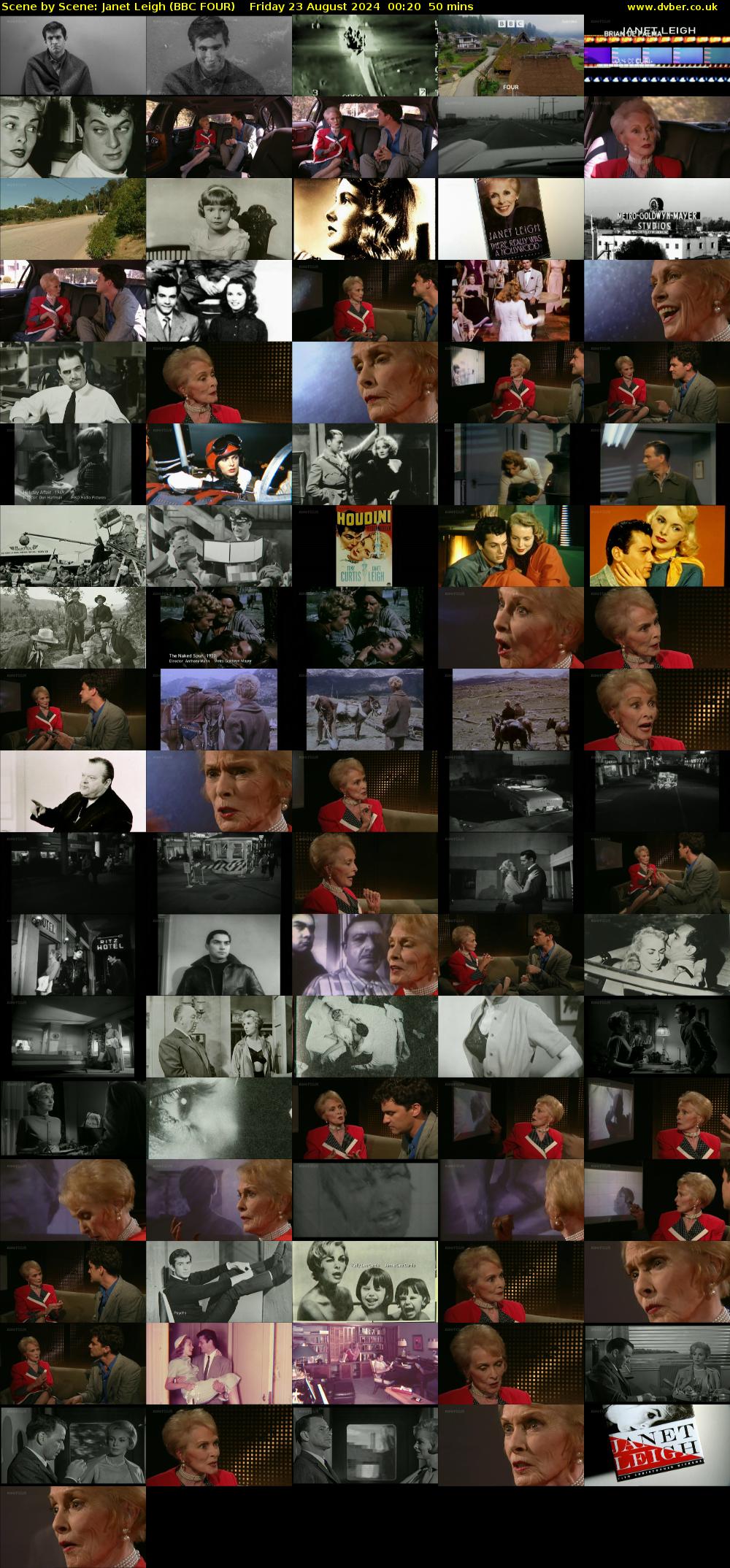 Scene By Scene: Janet Leigh (BBC FOUR) Friday 23 August 2024 00:20 - 01:10