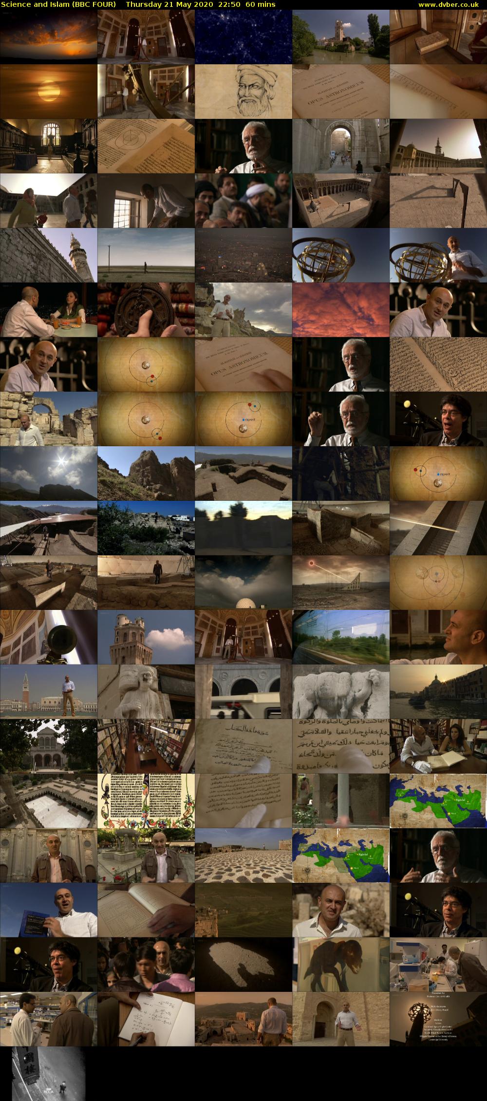 Science and Islam (BBC FOUR) Thursday 21 May 2020 22:50 - 23:50