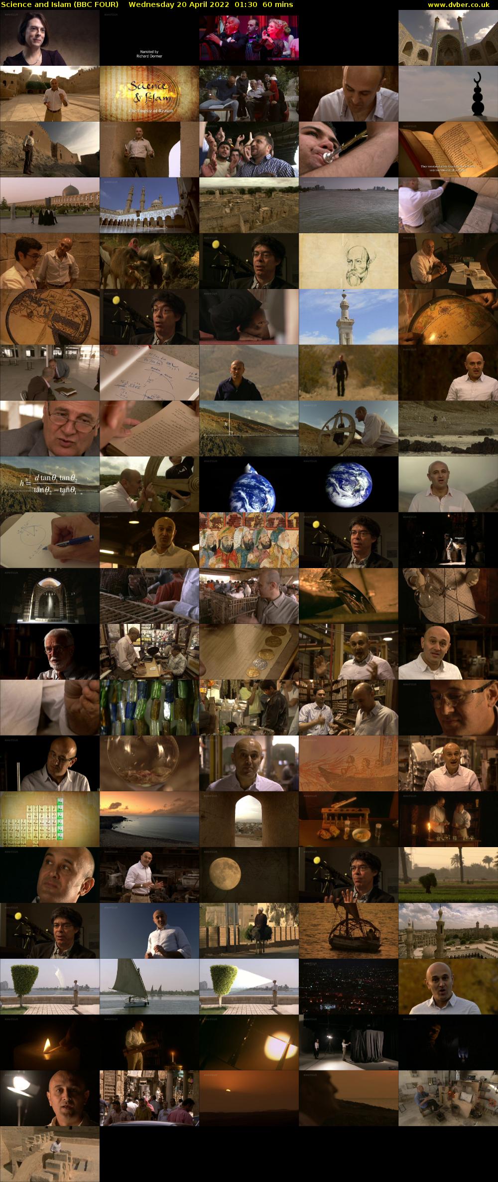 Science and Islam (BBC FOUR) Wednesday 20 April 2022 01:30 - 02:30