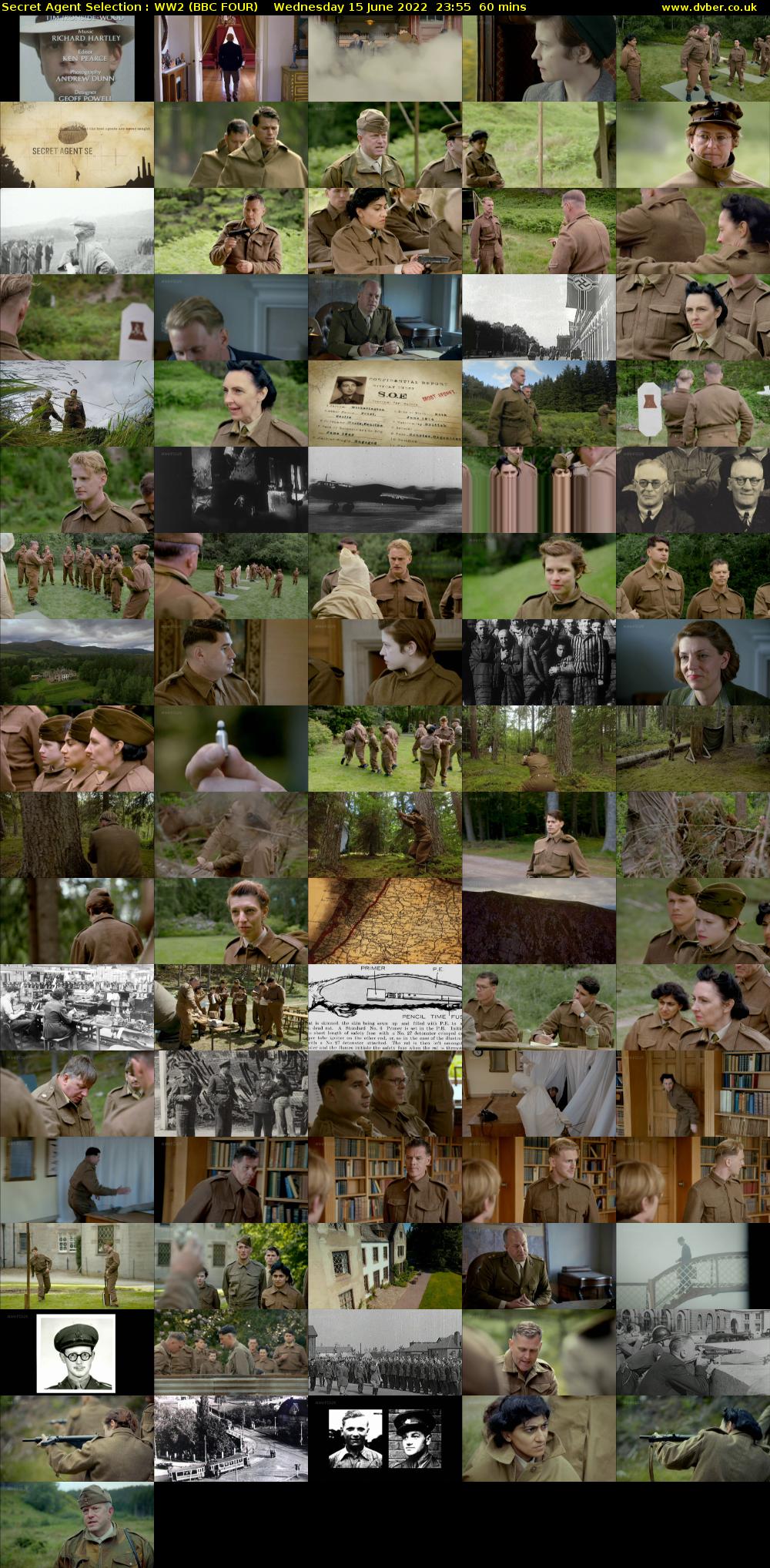 Secret Agent Selection : WW2 (BBC FOUR) Wednesday 15 June 2022 23:55 - 00:55