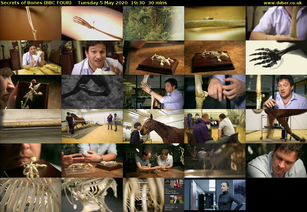 Secrets of Bones (BBC FOUR) Tuesday 5 May 2020 19:30 - 20:00