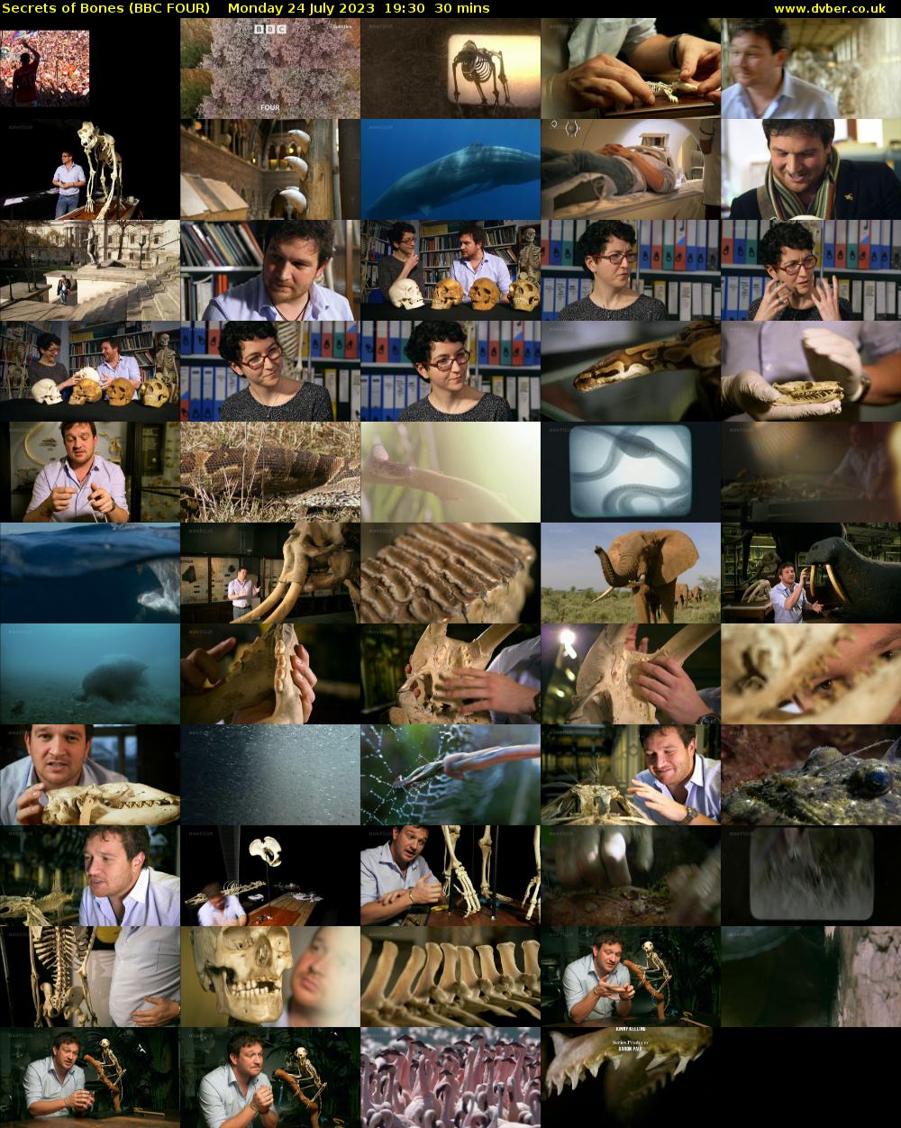 Secrets of Bones (BBC FOUR) Monday 24 July 2023 19:30 - 20:00