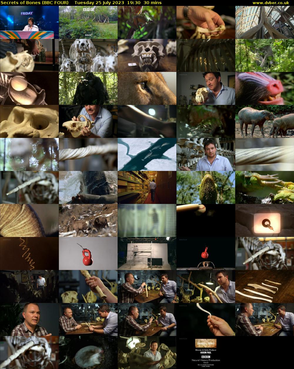Secrets of Bones (BBC FOUR) Tuesday 25 July 2023 19:30 - 20:00