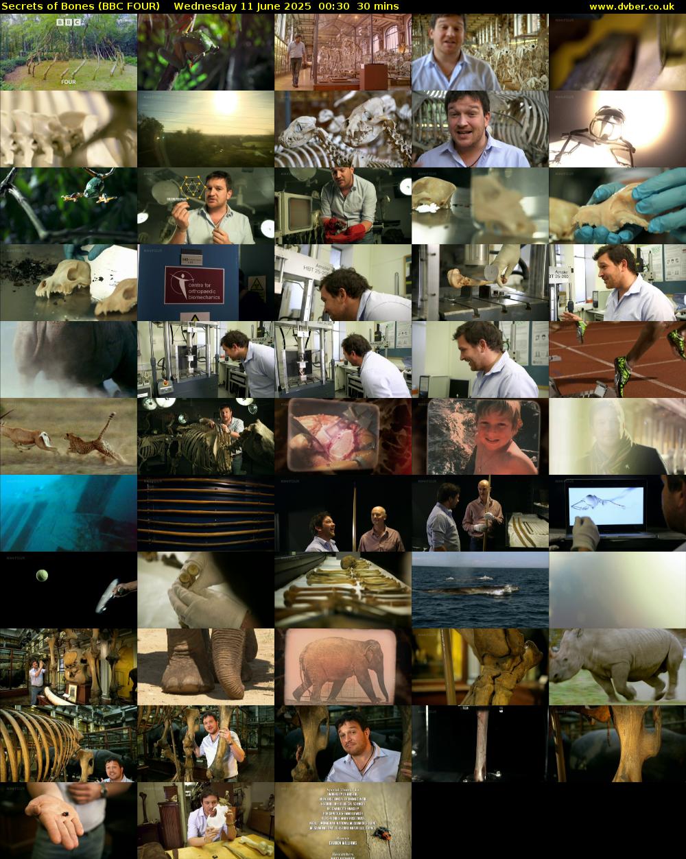 Secrets of Bones (BBC FOUR) Wednesday 11 June 2025 00:30 - 01:00