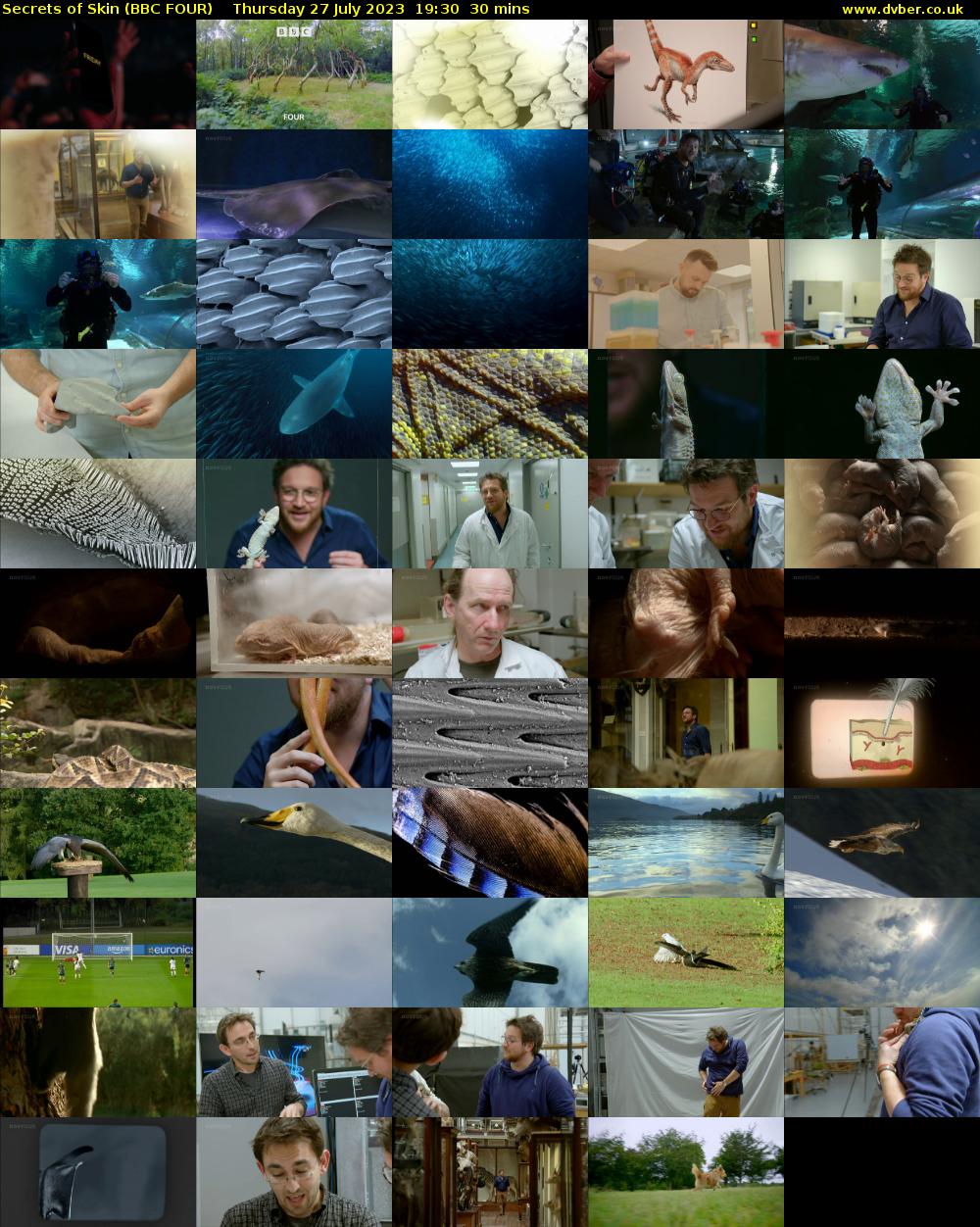 Secrets of Skin (BBC FOUR) Thursday 27 July 2023 19:30 - 20:00