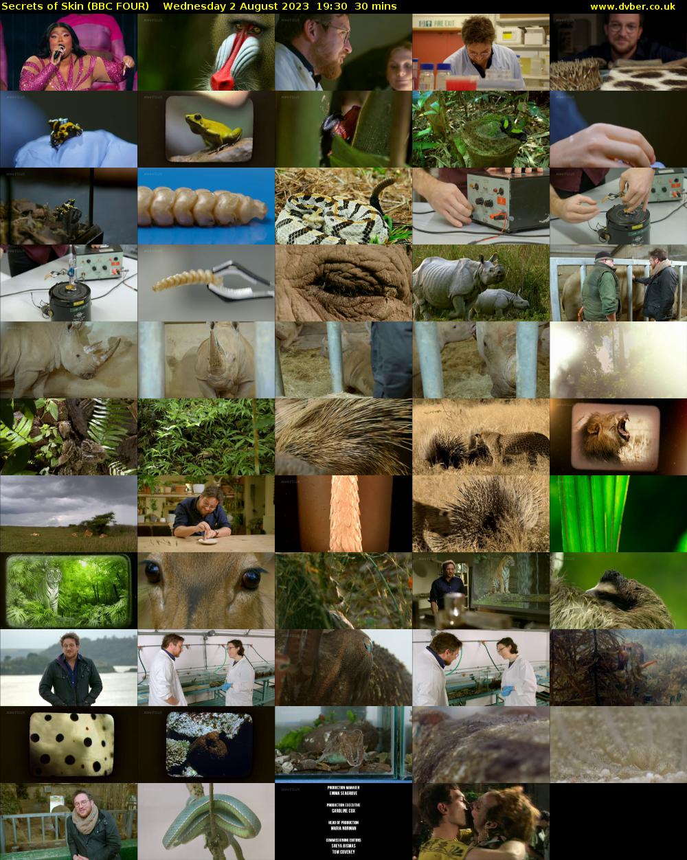 Secrets of Skin (BBC FOUR) Wednesday 2 August 2023 19:30 - 20:00