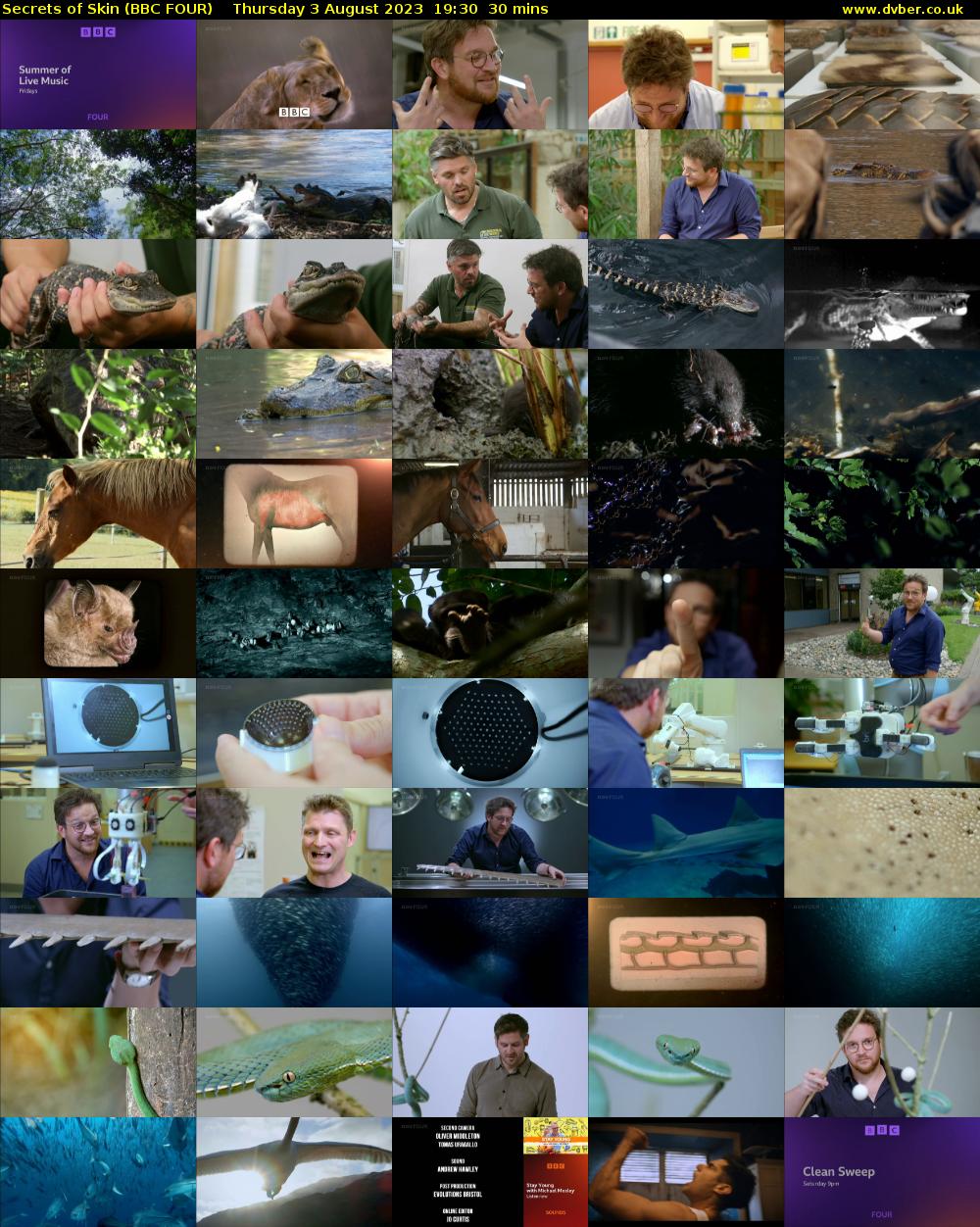Secrets of Skin (BBC FOUR) Thursday 3 August 2023 19:30 - 20:00