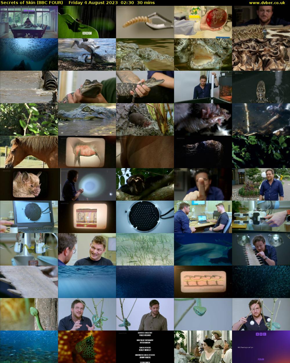 Secrets of Skin (BBC FOUR) Friday 4 August 2023 02:30 - 03:00