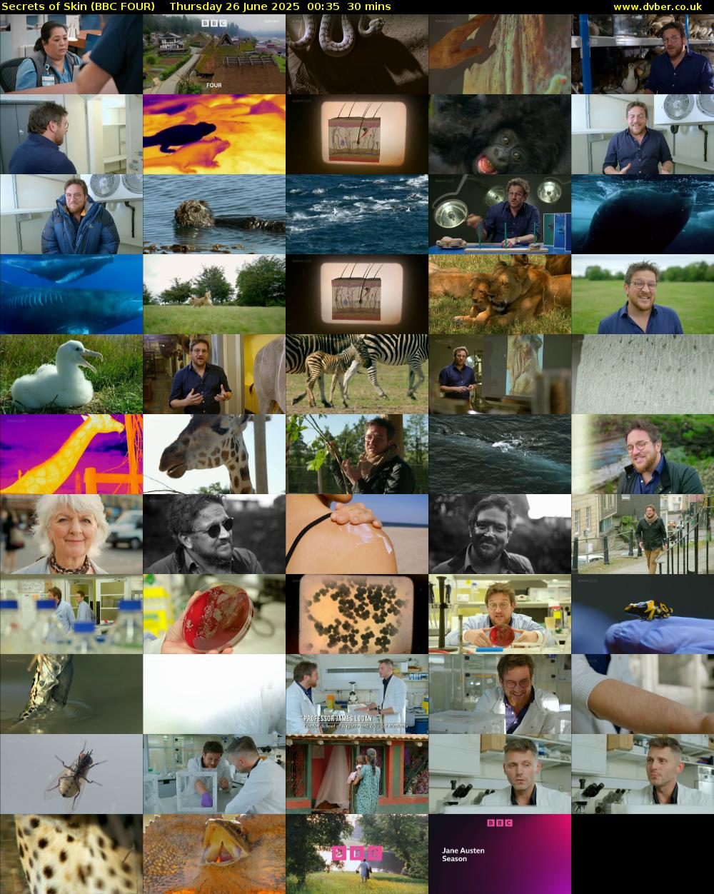 Secrets of Skin (BBC FOUR) Thursday 26 June 2025 00:35 - 01:05