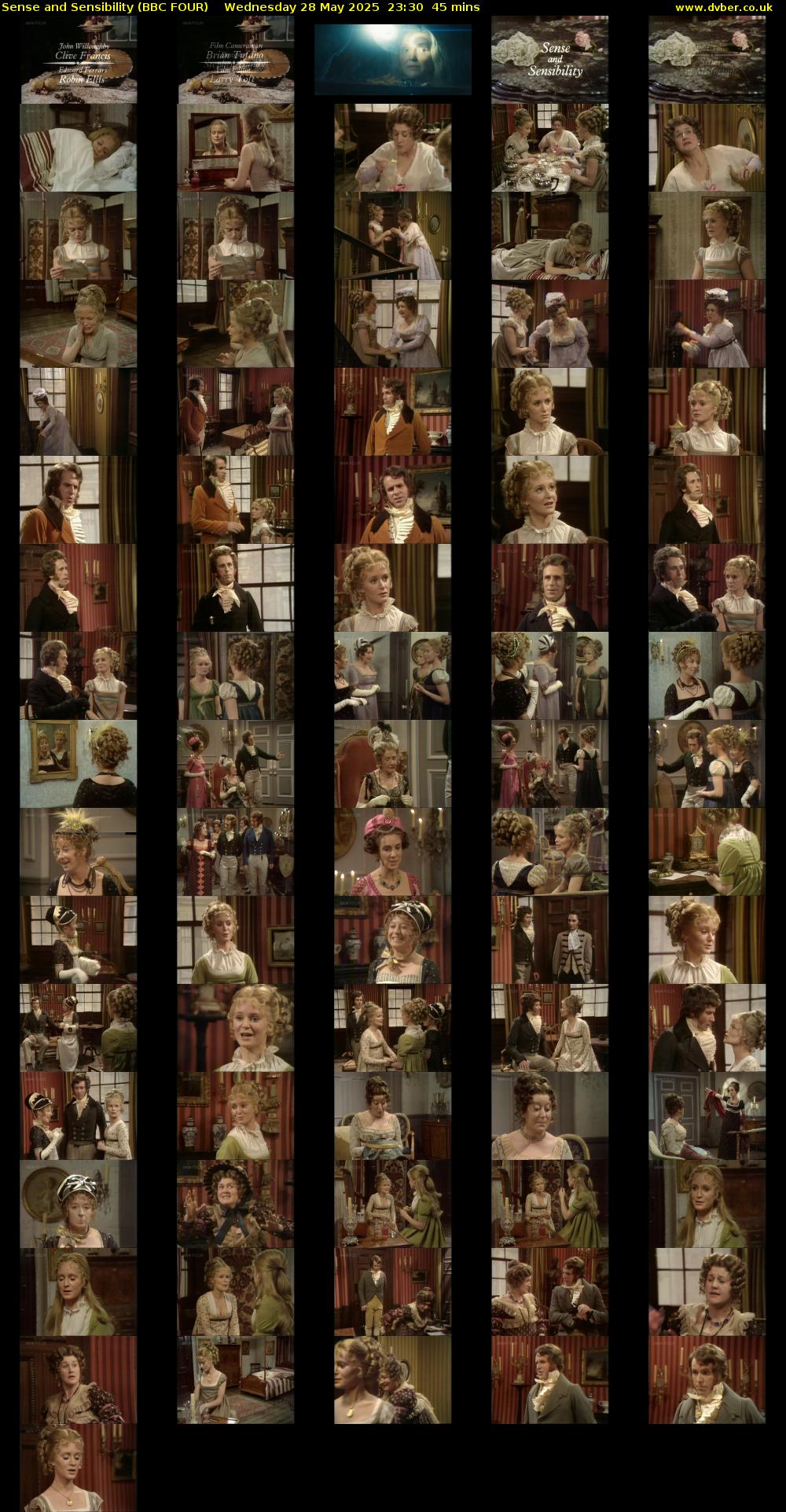 Sense and Sensibility (BBC FOUR) Wednesday 28 May 2025 23:30 - 00:15