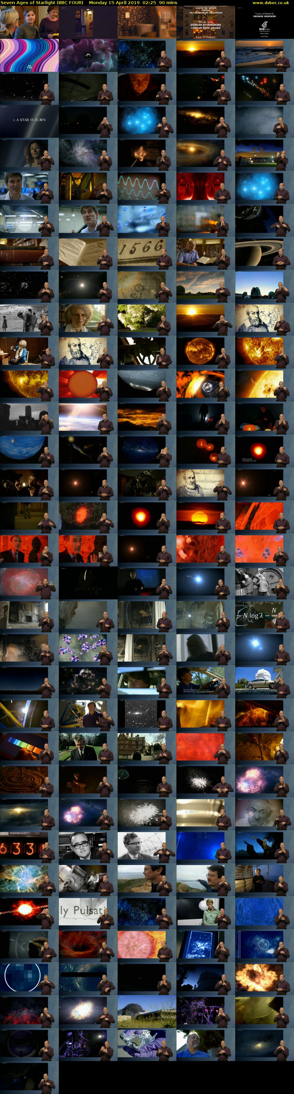 Seven Ages of Starlight (BBC FOUR) Monday 15 April 2019 02:25 - 03:55