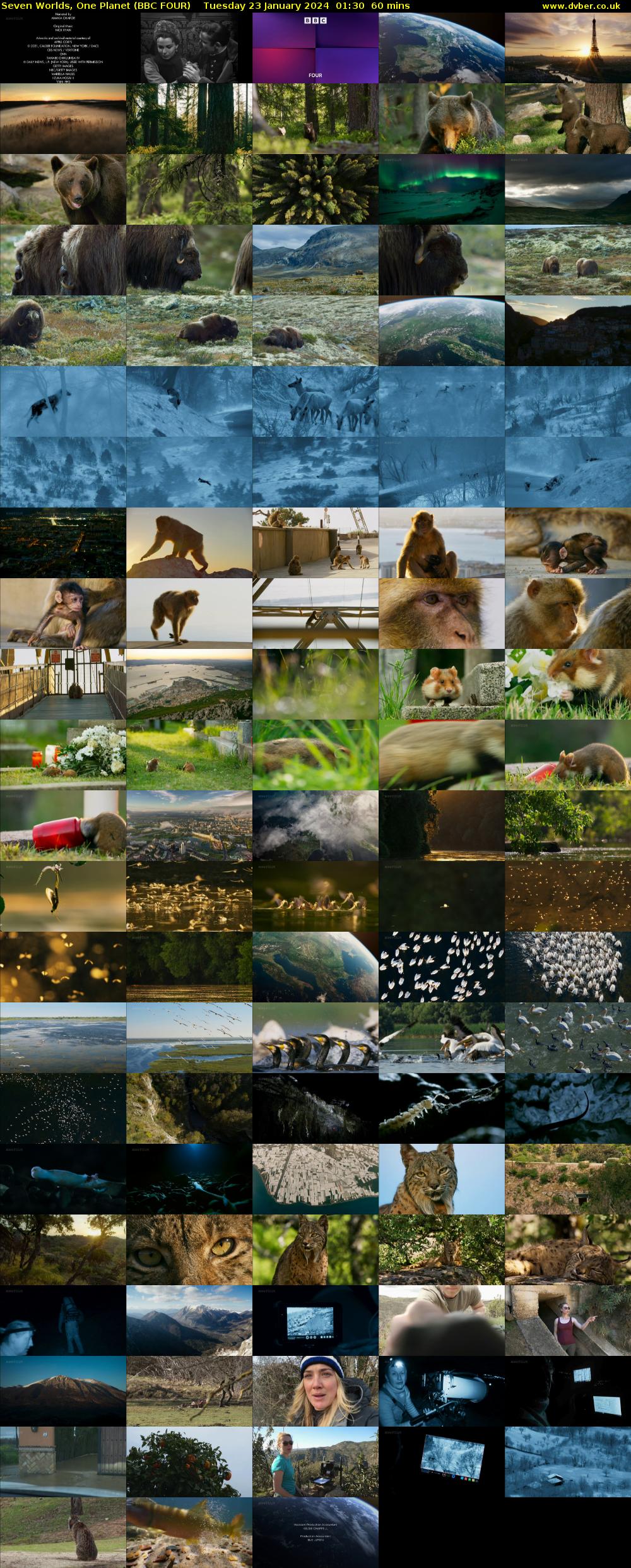 Seven Worlds, One Planet (BBC FOUR) Tuesday 23 January 2024 01:30 - 02:30