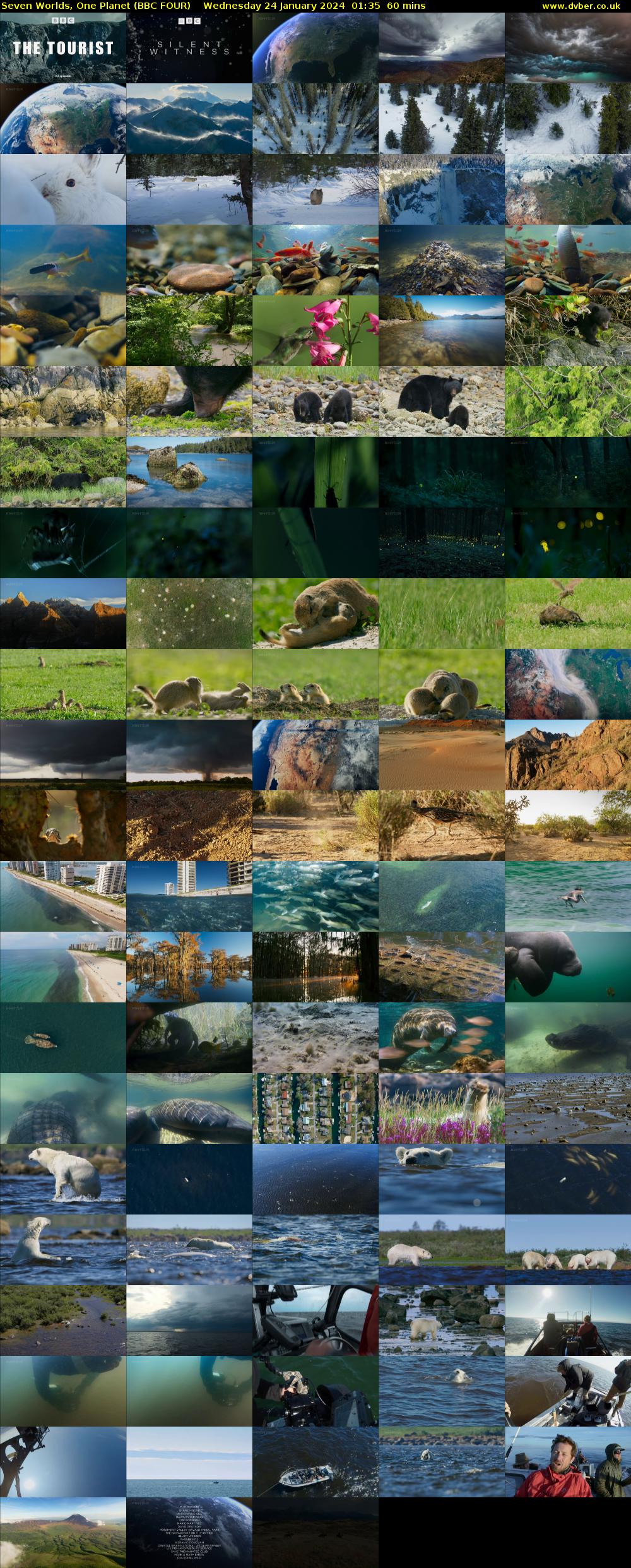 Seven Worlds, One Planet (BBC FOUR) Wednesday 24 January 2024 01:35 - 02:35
