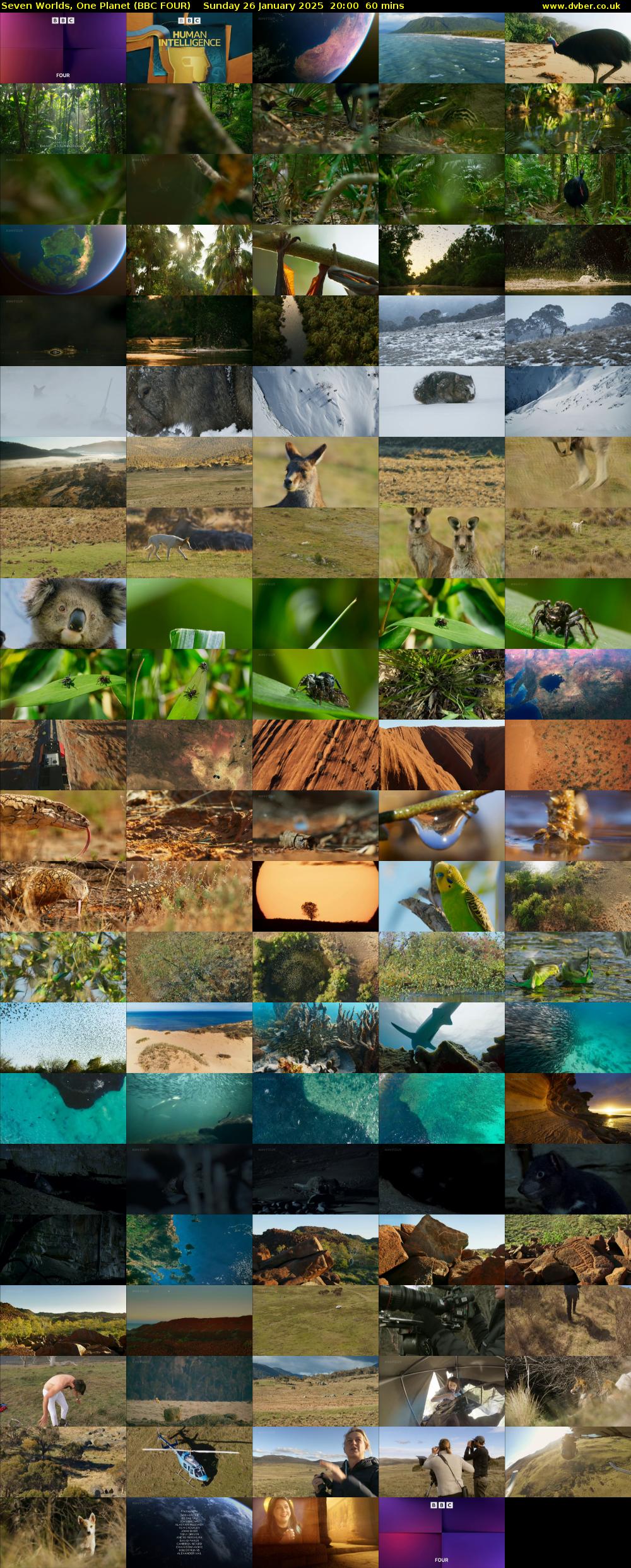 Seven Worlds, One Planet (BBC FOUR) Sunday 26 January 2025 20:00 - 21:00