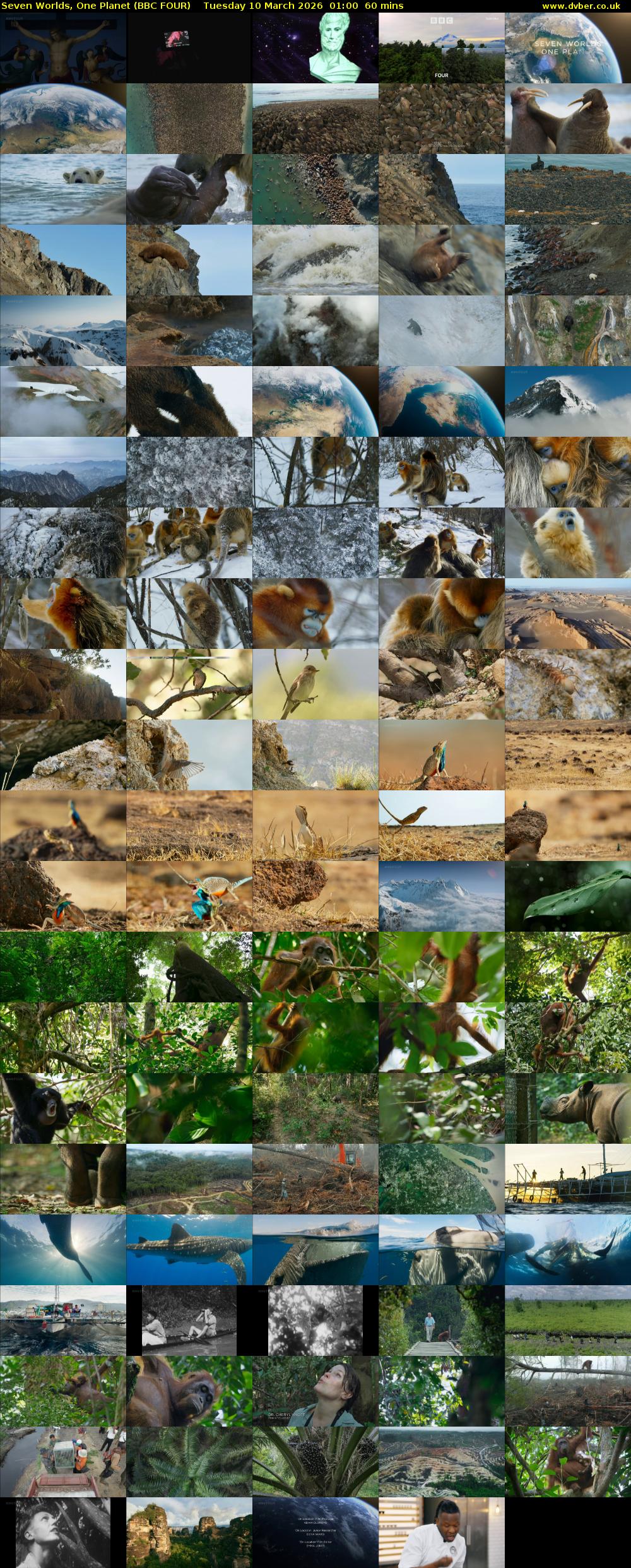 Seven Worlds, One Planet (BBC FOUR) Tuesday 10 March 2026 01:00 - 02:00