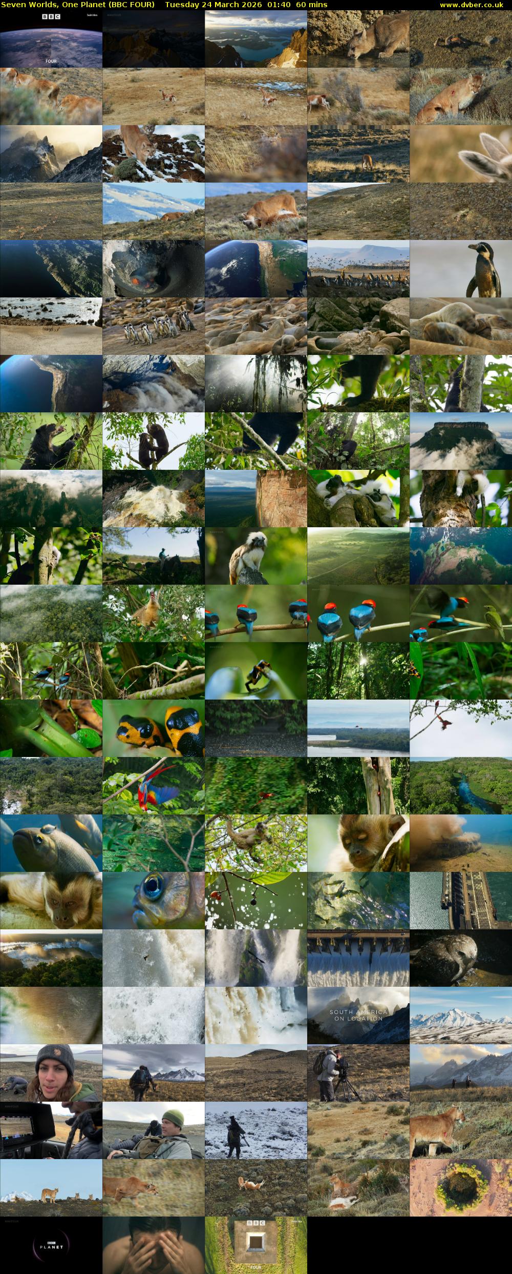 Seven Worlds, One Planet (BBC FOUR) Tuesday 24 March 2026 01:40 - 02:40